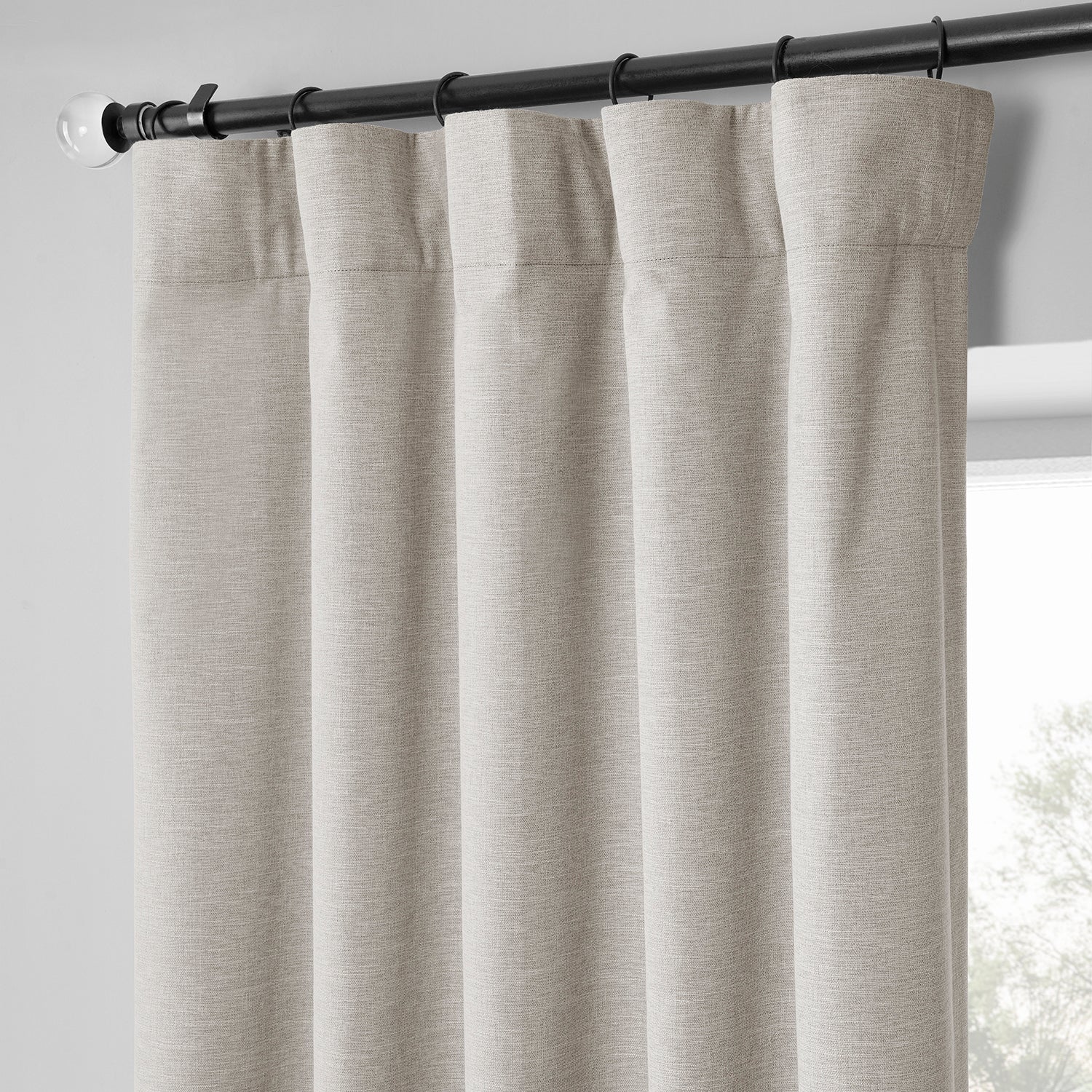 Boho Chic Faux Linen Blackout Curtains - Coastal Beige (Set of 2 Panels) for Living Room & Bedroom Window Treatments | Noise Reducing & Light Blocking