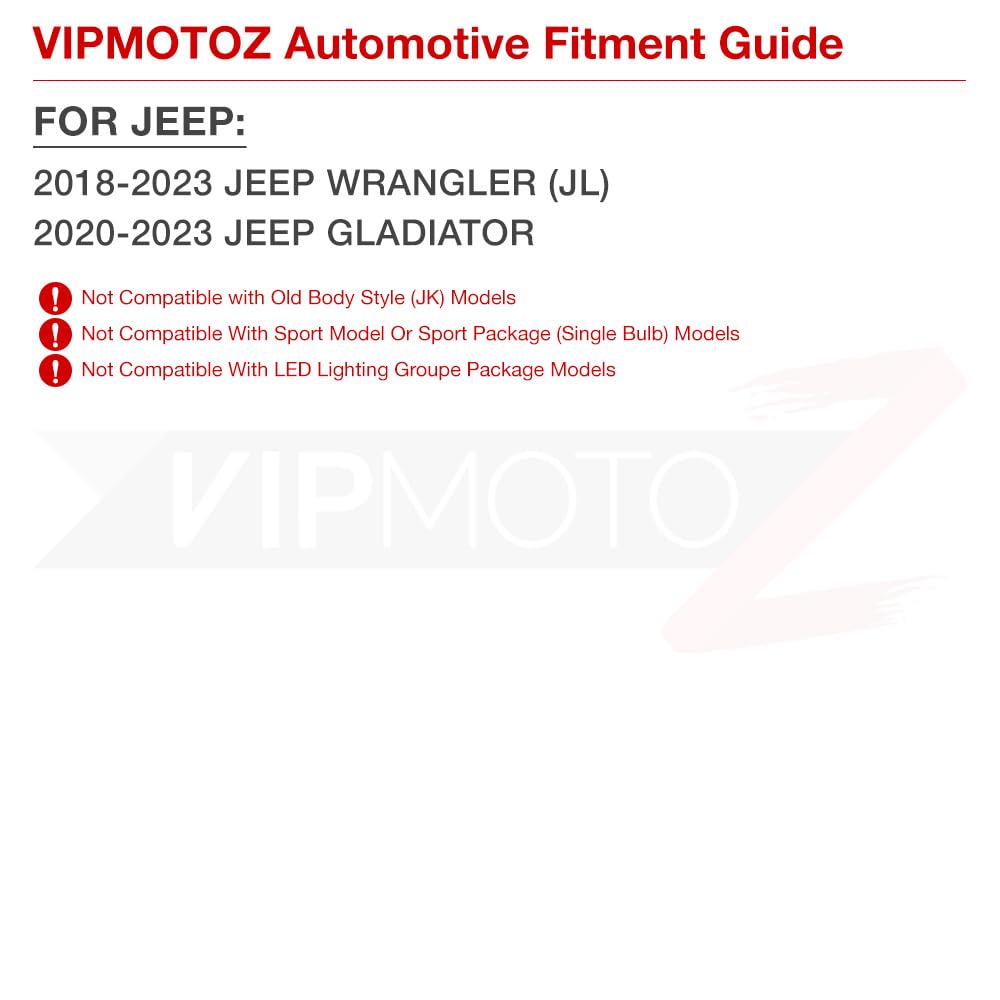 VIPMOTOZ Sequential Full LED Switchback Smoked Tinted Turn Signal Side Marker Lights for 2018-2023 Jeep Wrangler - Chrome Housing, Clear Lens, Amber+White Lamps (4PC Set) - Upgrade Your Off-Road Lighting for Enhanced Visibility & Style