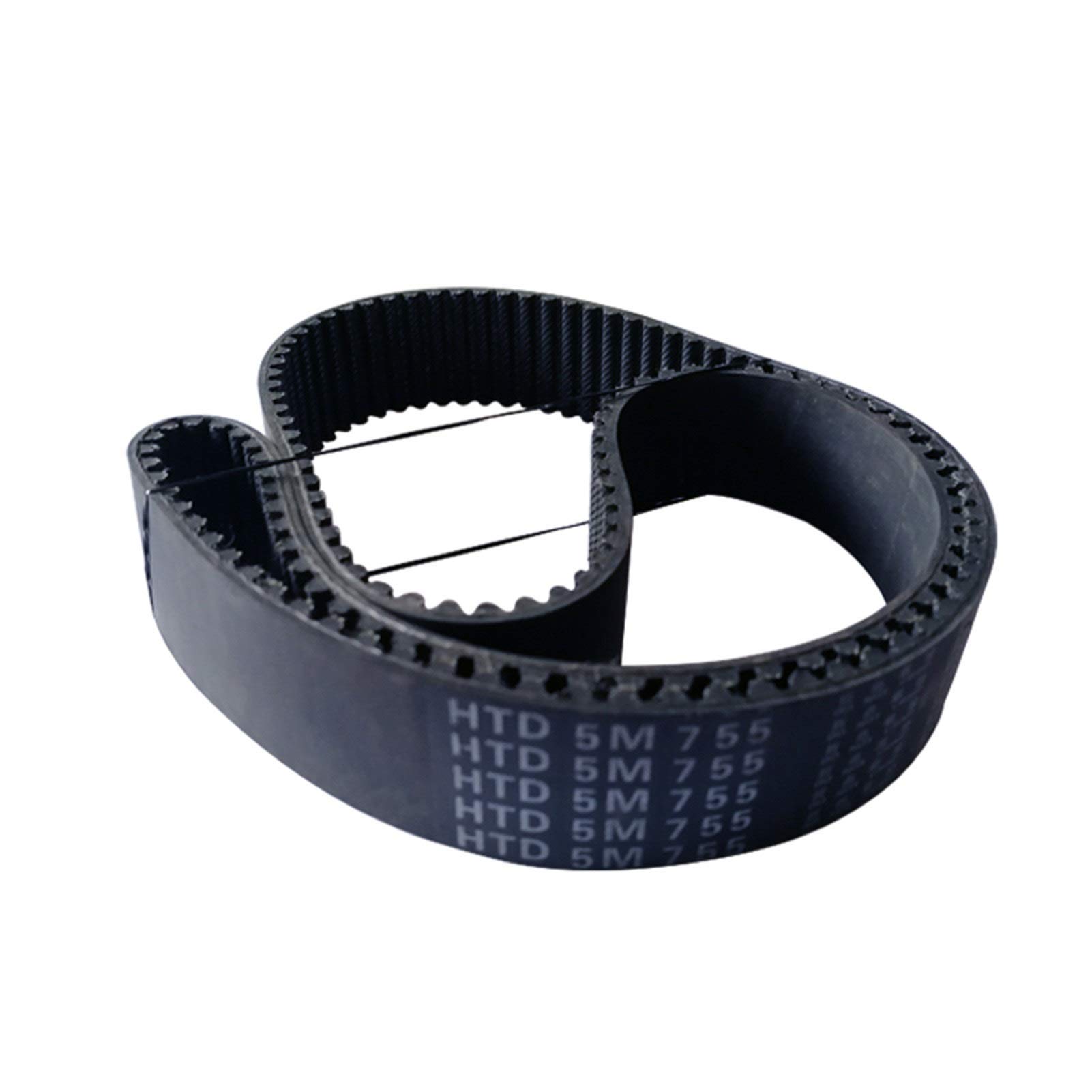 High Precision HTD5M Timing Belt - 720/725/730/735/740/745/750/755 Lengths, 15/20/25/30mm Widths, 5mm Pitch Circle-Arc Teeth (Example: HTD5M720 144 Teeth, 15mm Width) - Ideal for 3D Printers, CNC Machines, and Industrial Automation Equipment