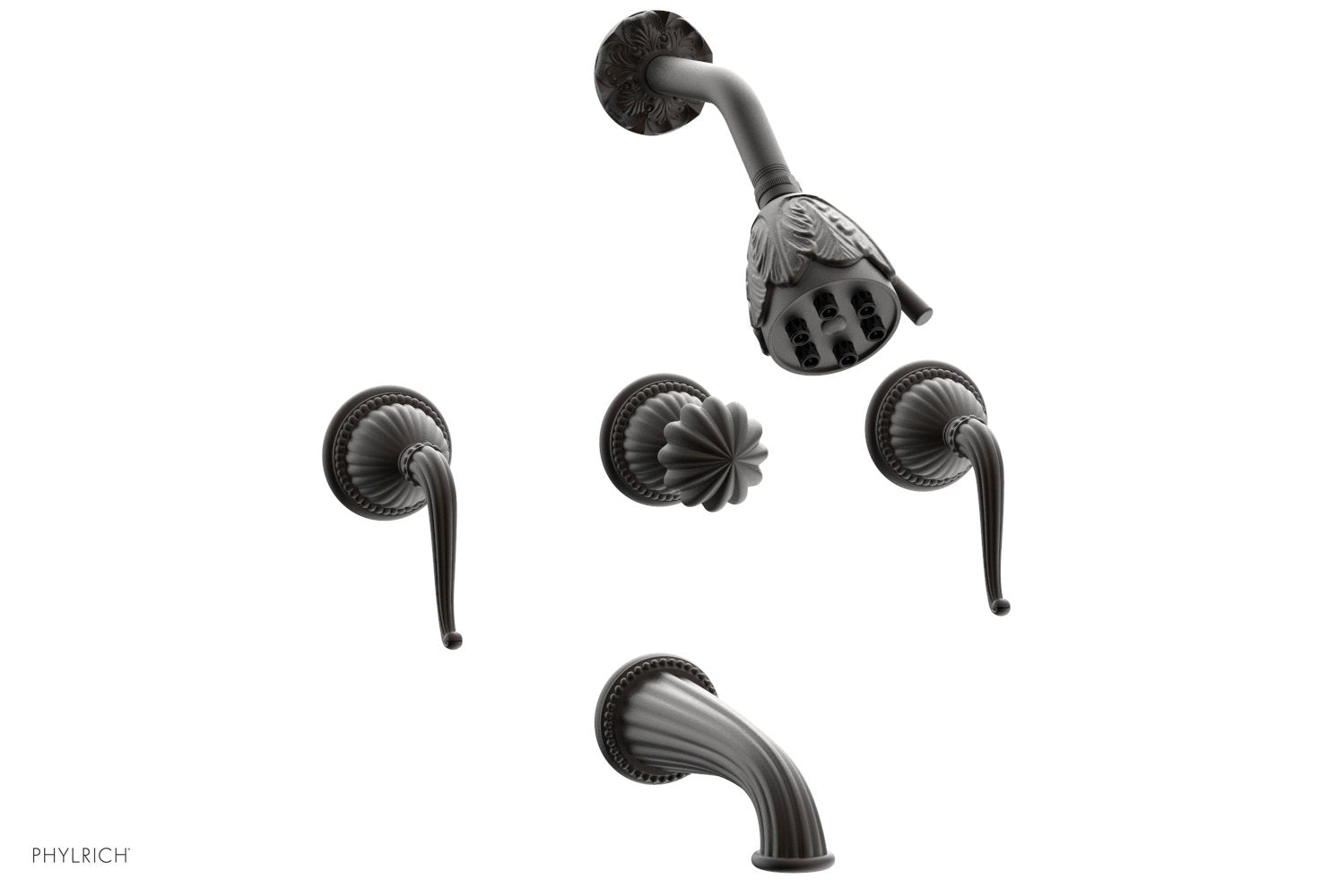 GEORGIAN & BARCELONA K2141 Three Handle Tub and Shower Faucet Set - Perfect for Bathroom Renovation & Modern Home Upgrade
