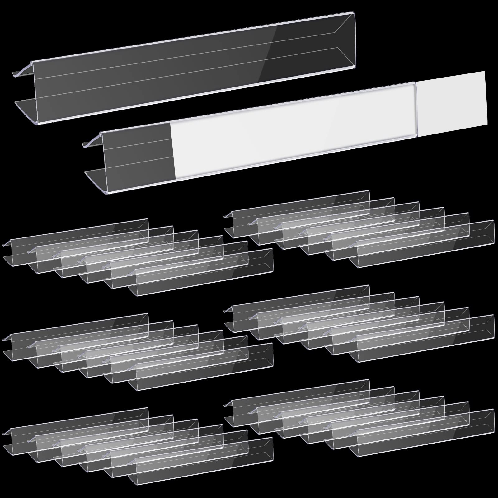 Clear Plastic Shelf Label Holders 0.875