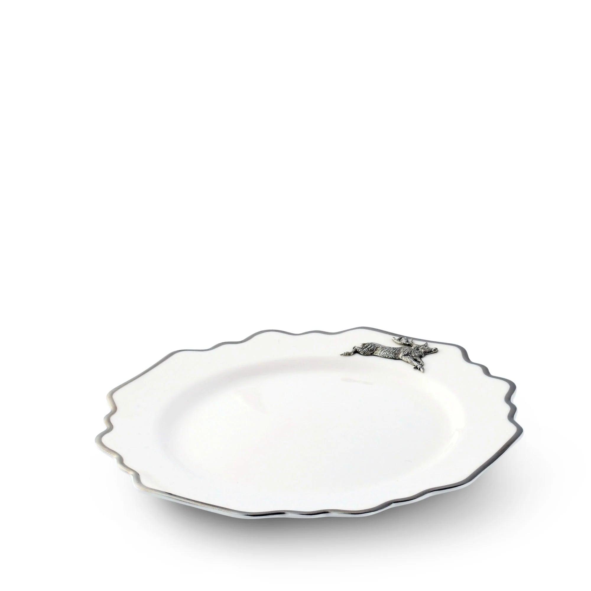 Premium Leaping Elk Bone China Dinnerware Set - Elegant Porcelain Plates, Bowls & Cups - Perfect for Fine Dining, Weddings & Special Occasions