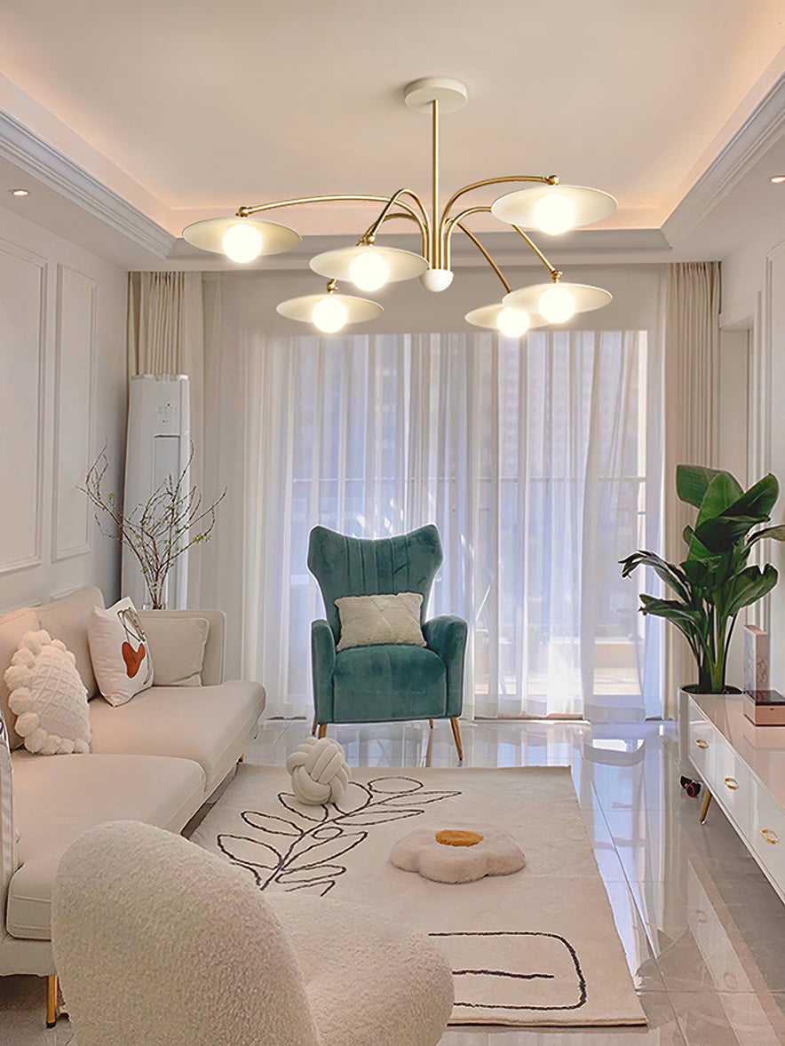 Elegant Champignon Chandelier - Mushroom-Shaped Ceiling Light Fixture for Dining Room, Bedroom & Living Room Decor