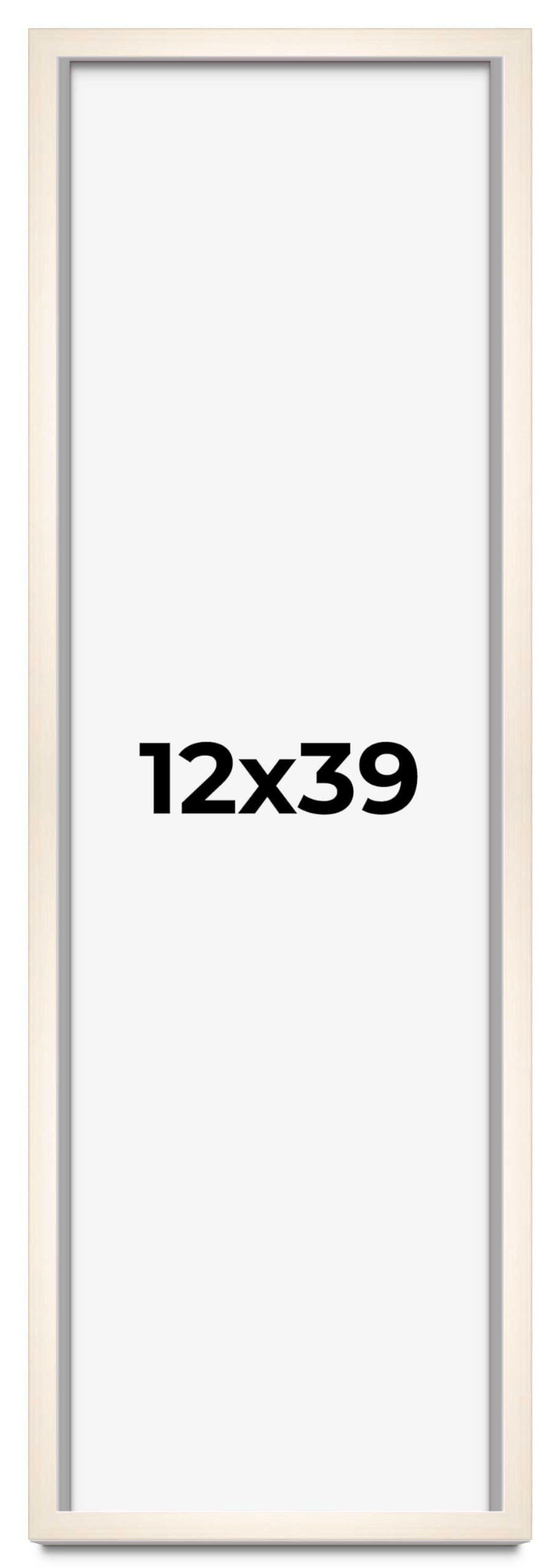 CountryArtHouse 12x39 Whitewashed Solid Wood Picture Frame - 0.8125