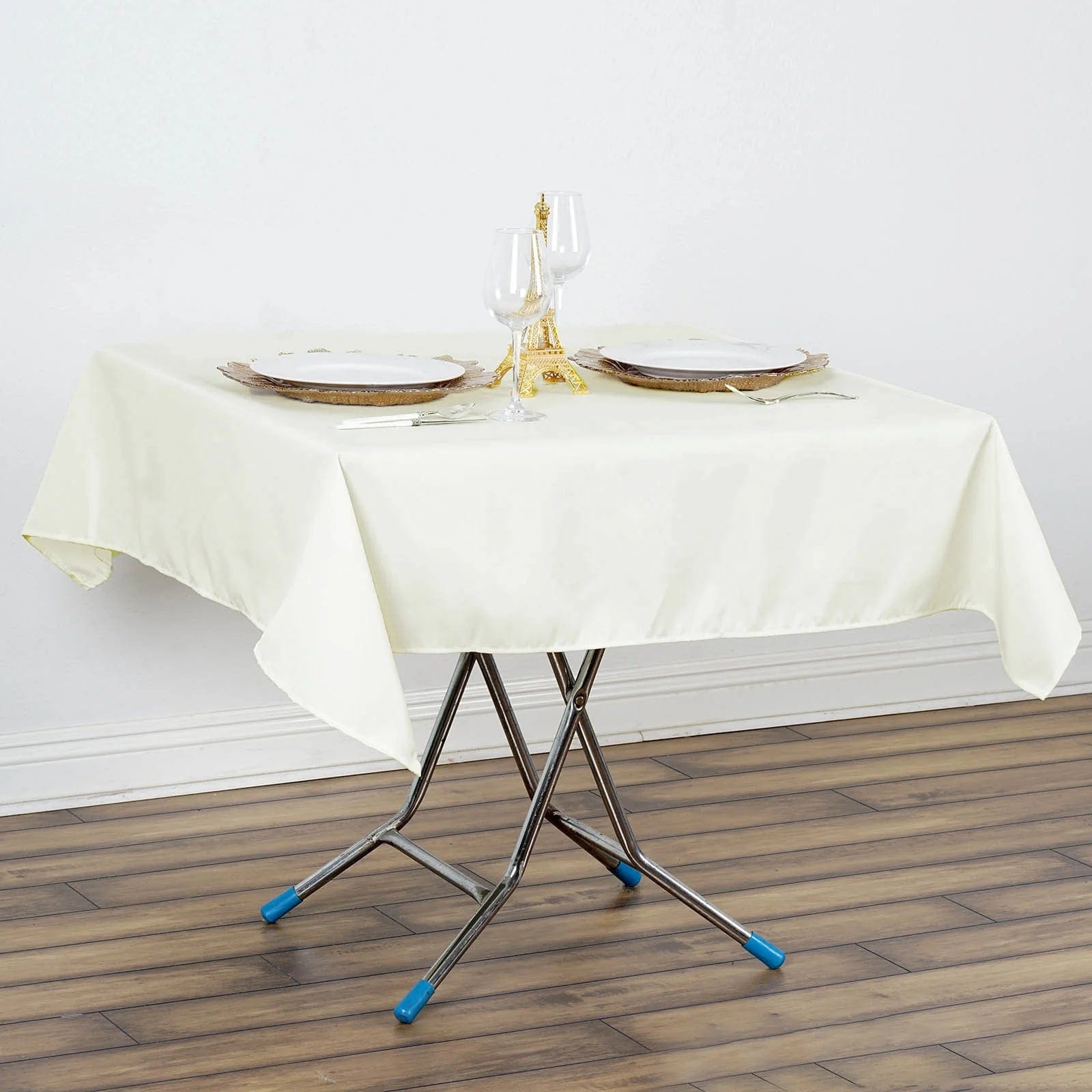 54x54 Inch Premium Square Polyester Tablecloth - Wrinkle & Stain Resistant - Perfect for Dining Tables, Parties, Weddings & Events