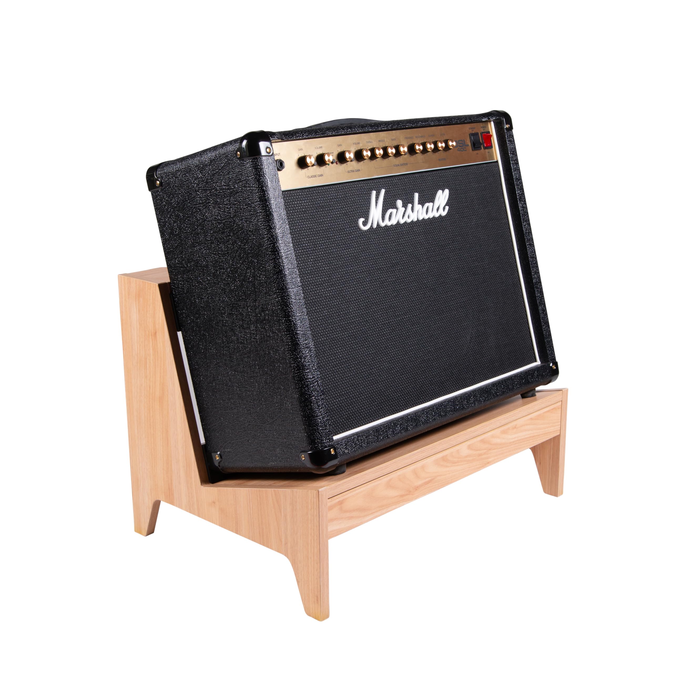 Gator Frameworks Elite Series Large Wooden Combo Guitar Amp Stand - Natural Maple Finish (GFW-ELITEGTRAMPLG-MPL) | Durable Guitar Amplifier Stand for Home Studios, Live Performances & Music Practice