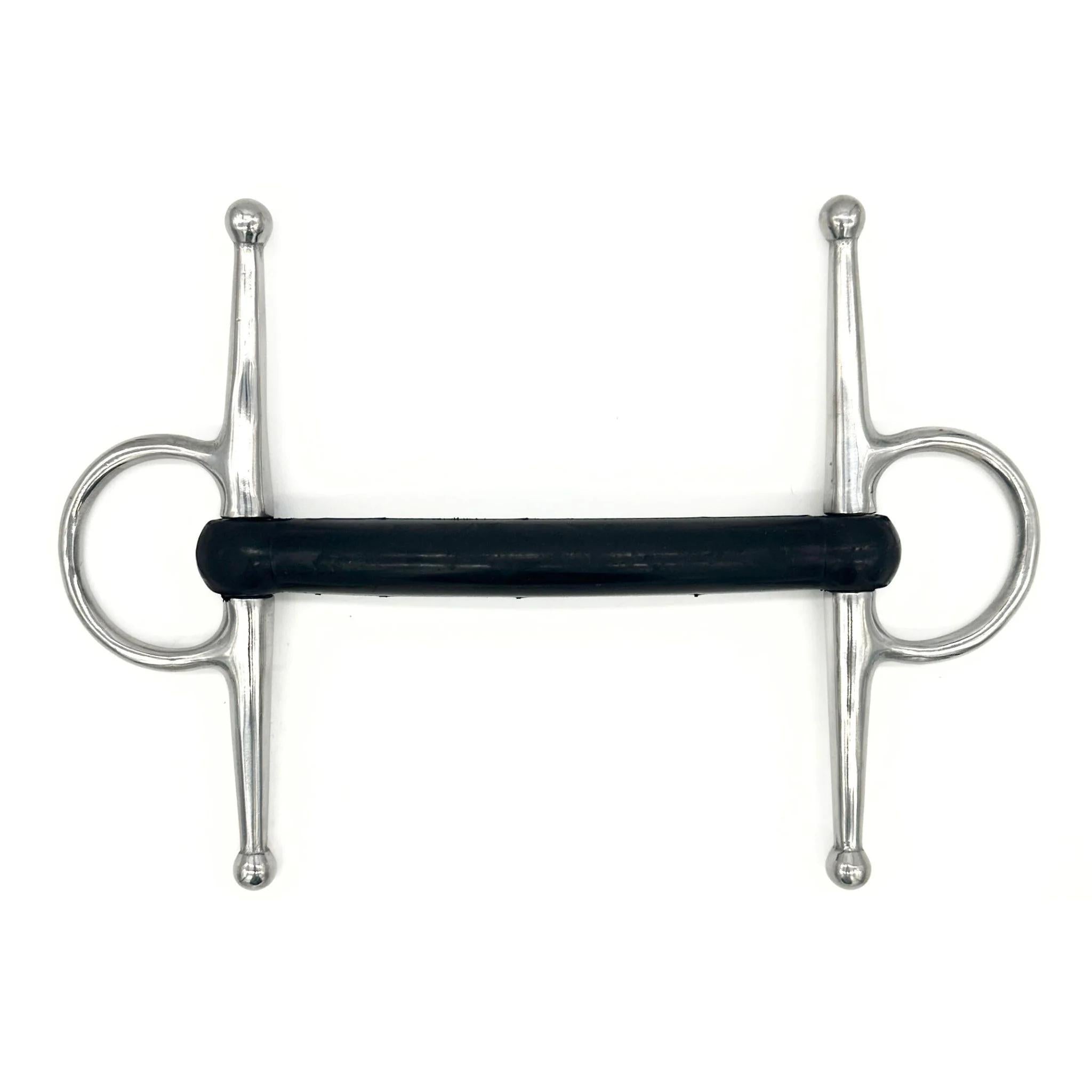 Jake Adams Hard Rubber Mullen Full Cheek Bit for Horses - Comfortable Training Bit for Dressage, Jumping & English Riding