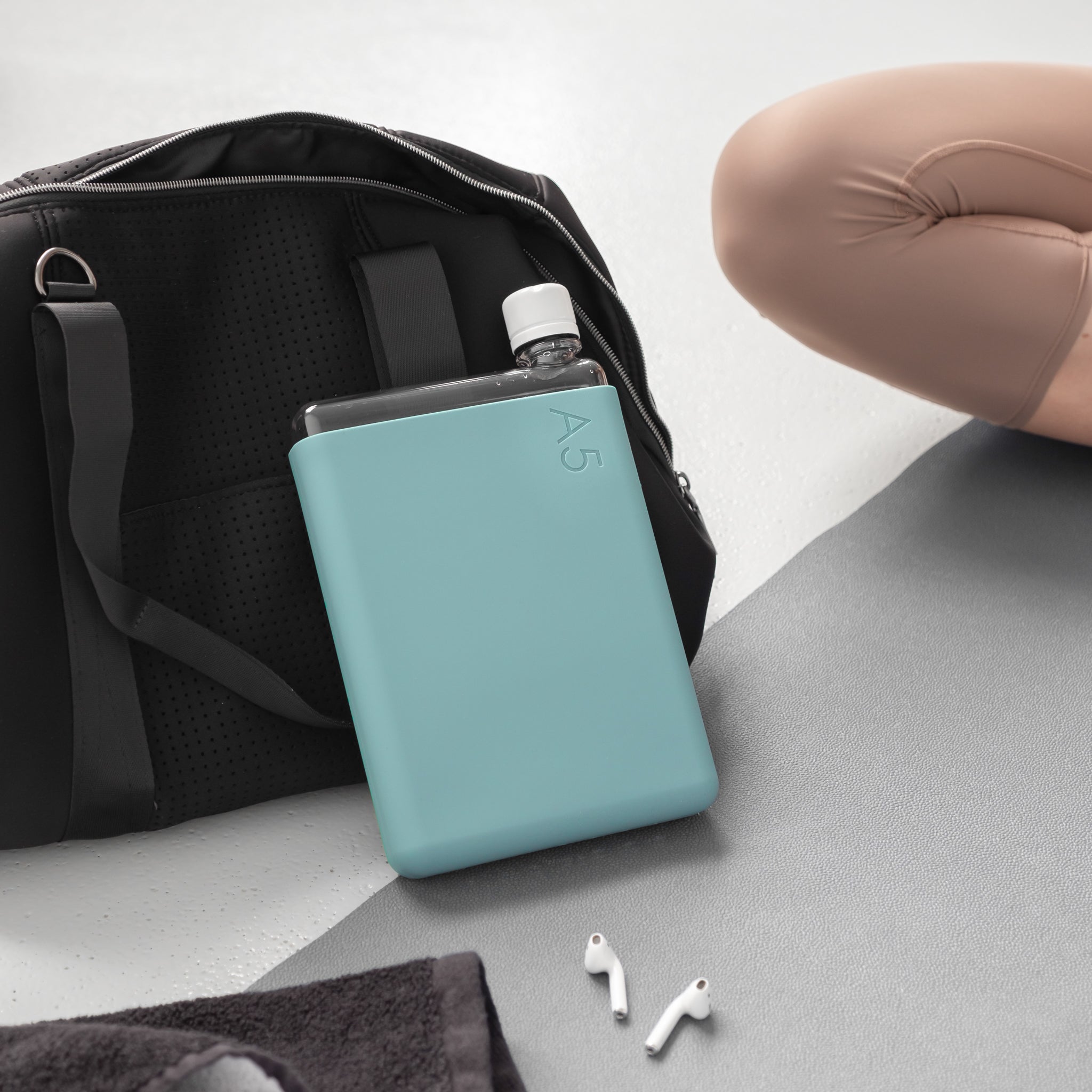Premium A5 Silicone Sleeve Case - Sea Mist Color - Waterproof & Durable Protection for Notebooks, Planners, Tablets - Perfect for Office, School, Travel & Daily Use