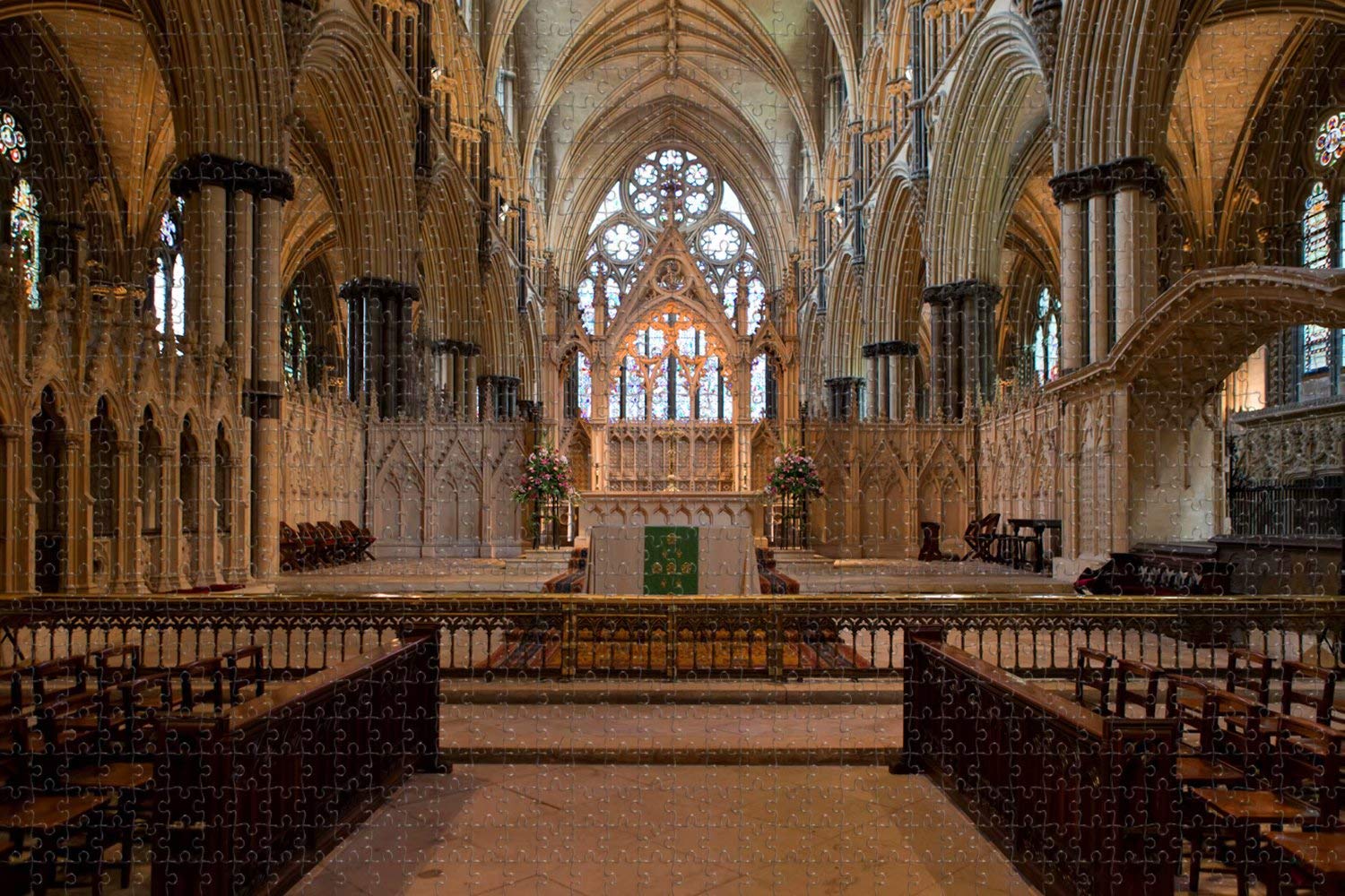 1000 Piece Wooden Jigsaw Puzzle - Lincoln Cathedral England UK - Adult Travel Souvenir & Home Decor Gift