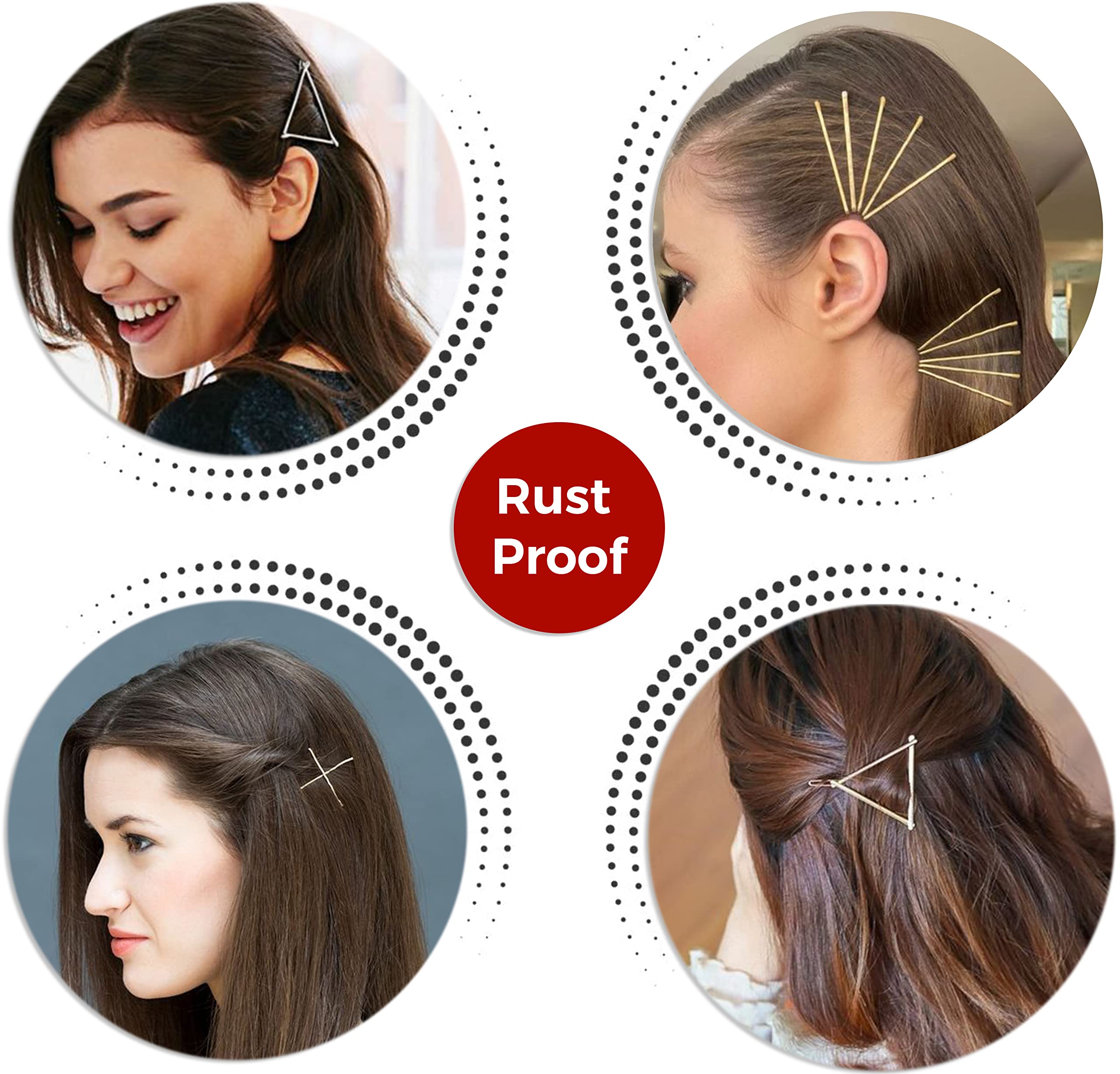340 Pcs Blonde & Black Bobby Pins with 120 Hair Bands & 30 Elastic Bands - Hair Pins for Buns, Kirby Grips, Hair Ties & Bobbles - Perfect for Women's Hairstyling, Updos, Ponytails & Everyday Hair Accessories
