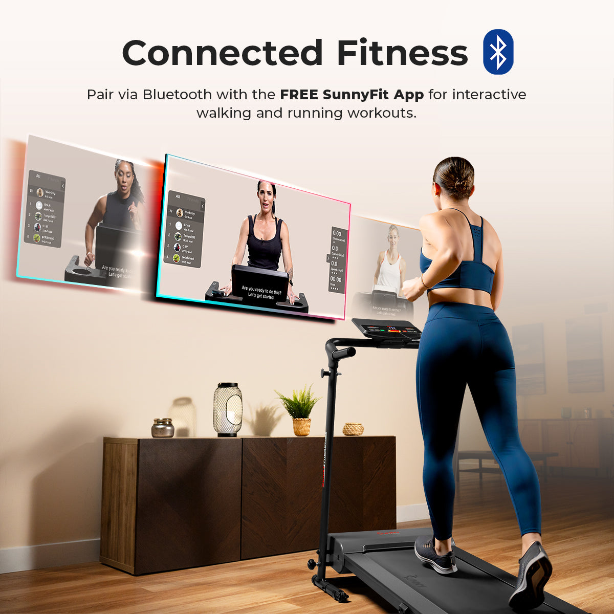Compact Motorized Smart Treadmill - Easy Assembly & Foldable Design for Home Gym, Office & Small Spaces | Quiet Running Machine for Cardio Workouts & Fitness Training