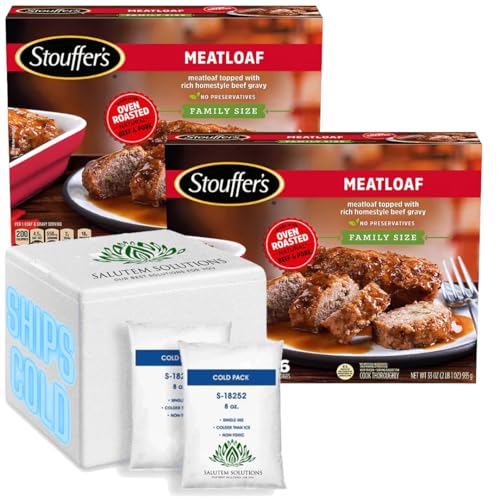 Salutem Vita - Stouffers Oven Roasted Meatloaf with Gravy 33 oz (Pack of 2) - Frozen Comfort Food for Family Dinners & Quick Meals