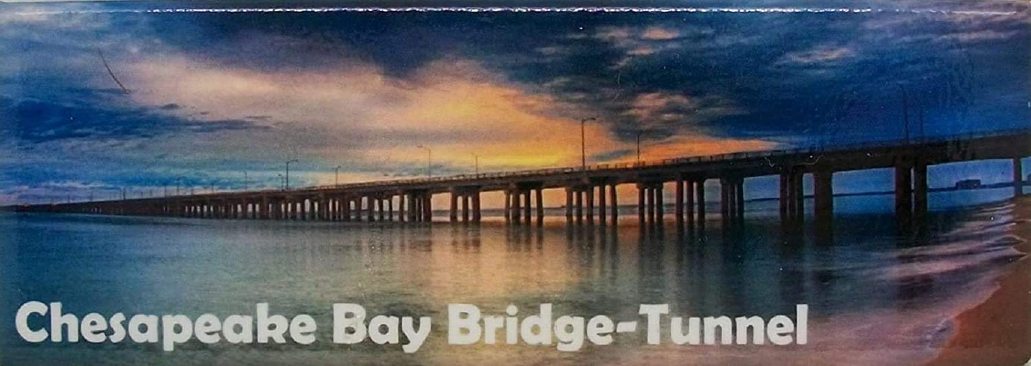 Chesapeake Bay Bridge-Tunnel Panoramic Fridge Magnet - Collectible Souvenir for Travel Memories, Perfect for Refrigerators, Lockers & Office Decor