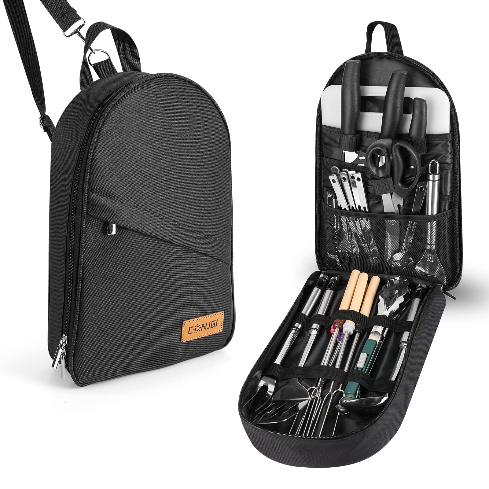 **Portable Camping Cookware Storage Bag - Waterproof & Durable Organizer for Knives, Forks, Spoons, Cutting Boards & Kitchen Utensils | Perfect for Outdoor Cooking, Picnics & RV Trips**