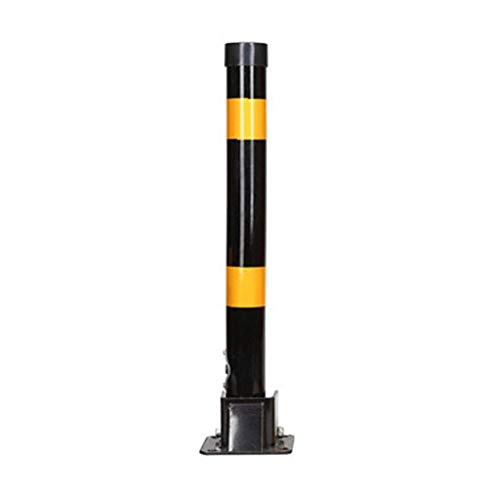 Parking Lock & Barrier Post - 13x13x50cm Black Bollard for Car Parking, Garage Security & Driveway Protection - Durable Crash Barrier with Key for Vehicle Safety & Traffic Control