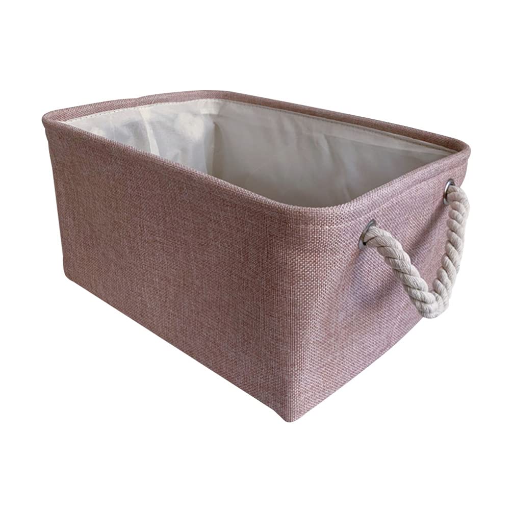 Foldable Fabric Storage Basket for Clothes, Toys & Towels - Nursery & Bathroom Organizer