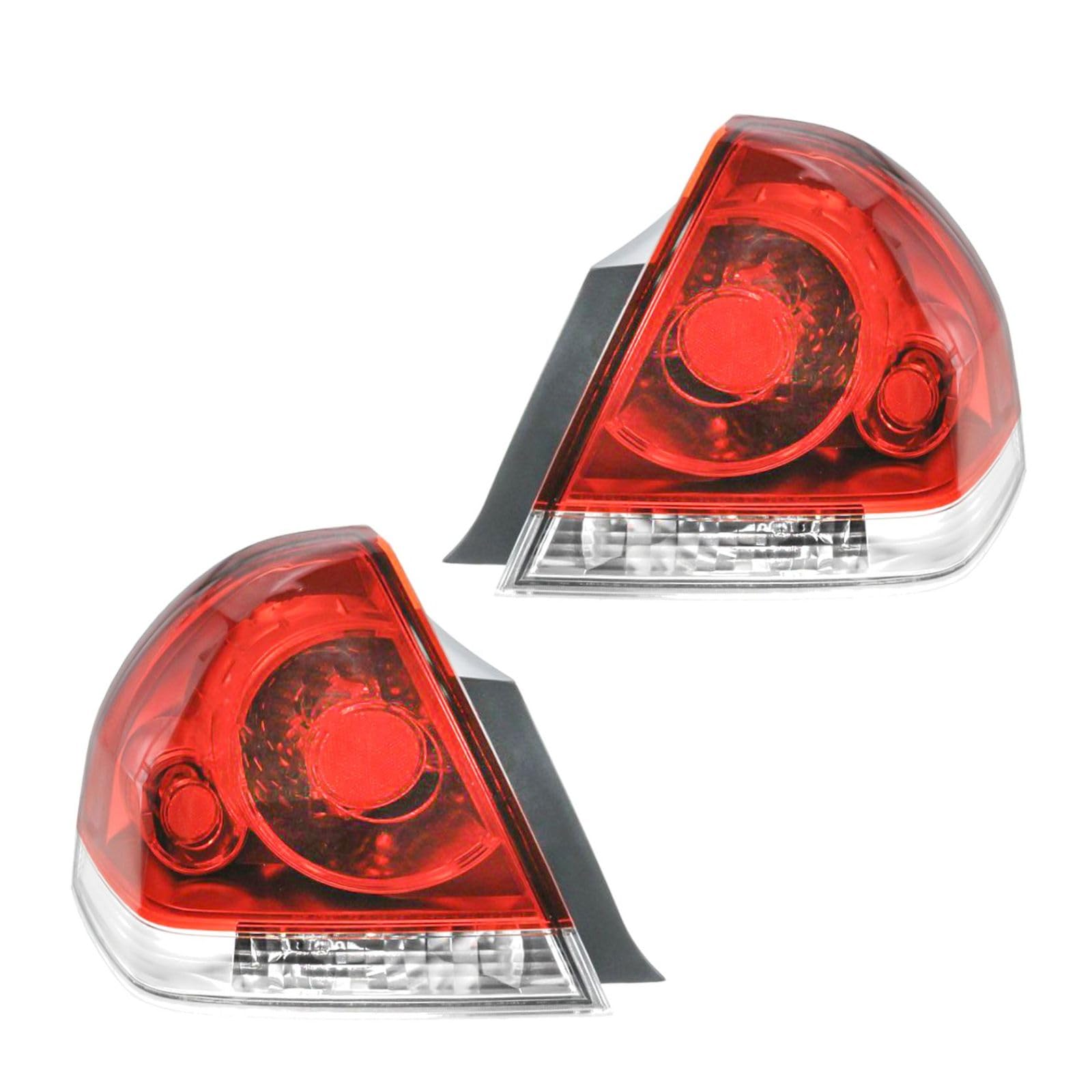 2006-2016 Chevrolet Impala Tail Lights Replacement Set - Compatible with 2006-2013 Impala & 2014-2016 Impala Limited (GM2800193, GM2801193) - Perfect for Night Driving & Enhanced Vehicle Safety