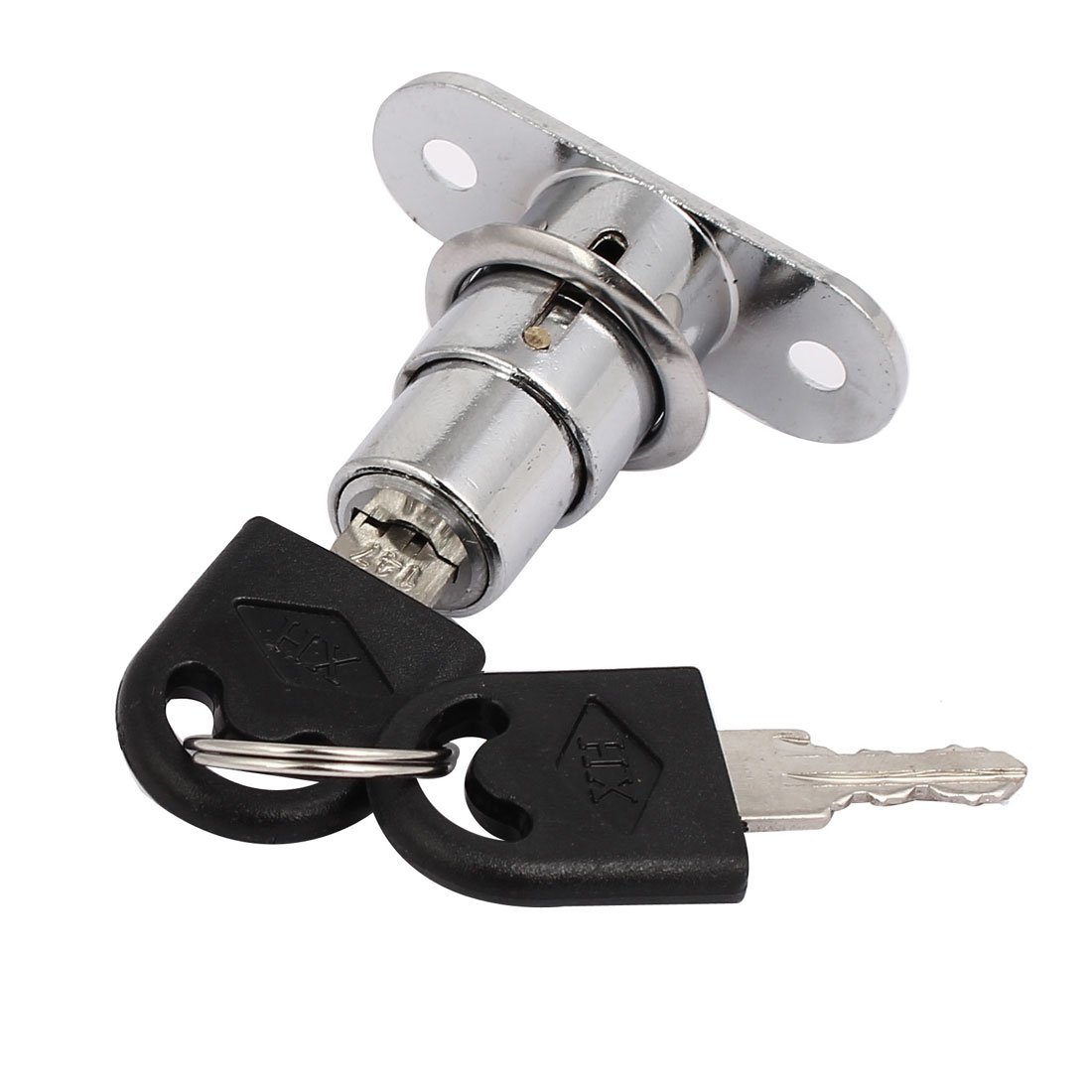 uxcell Heavy Duty Metal Drawer Cabinet Door Security Deadbolt Key Lock Latch with 2 Keys - Secure Storage Boxes, Tool Chests & Office Furniture