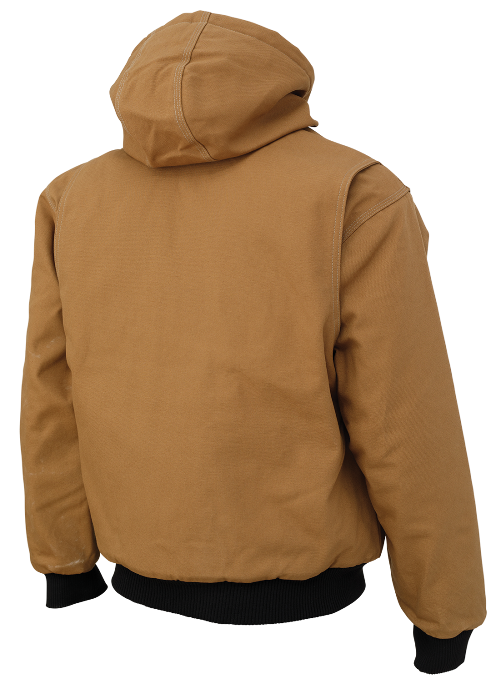 Tough Duck Classic Hooded Duck Bomber Jacket WJ30 - Waterproof & Windproof Men's Work Jacket for Outdoor, Construction & Winter Wear