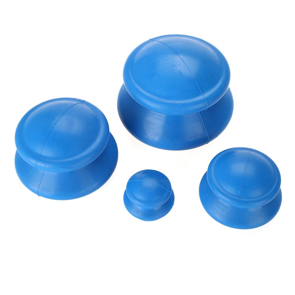 Premium Silicone Cupping Therapy Set - 4pcs Chinese Medical Vacuum Cups for Pain Relief, Detox & Massage - Perfect for Home Spa, Muscle Relaxation & Holistic Wellness