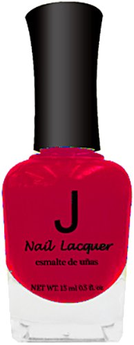 J Nail Polish #018 Vibrant Red - Pack of 4 | Long-Lasting Gel Nail Polish for Women | Perfect for Parties, Weddings & Everyday Wear