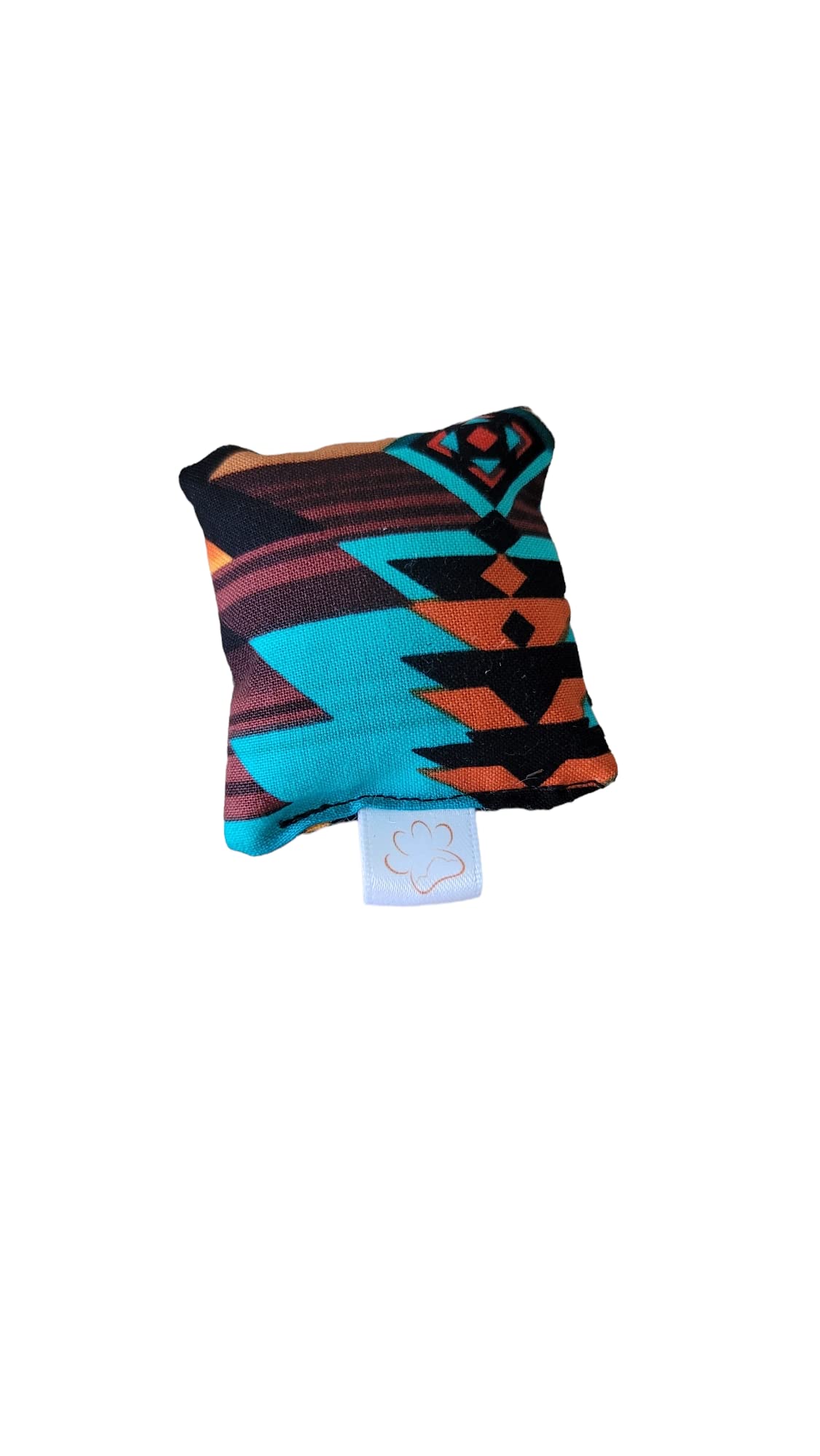 Organic Catnip Kicker Toy for Cats - Square Western Design Pillow with Natural Catnip - Perfect for Playtime, Training & Stress Relief