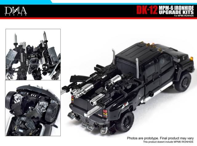 DNA Design DK 12 Upgrade Kit for MPM 6 Ironhide - Transformers Masterpiece Model Accessories - Enhance Your Collectible Figure Display & Customization