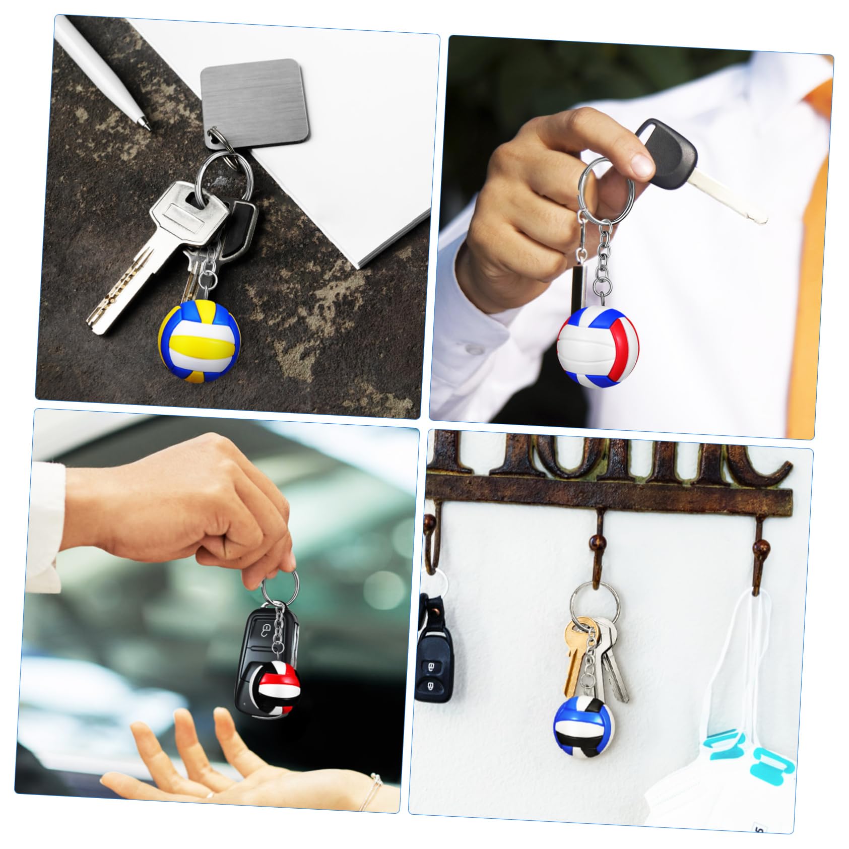 BESPORTBLE Elegant Volleyball Keychain - Sports Keyring with Decorative Pendant for Backpacks, Purses & Handbags - Perfect Gift for Volleyball Players and Fans
