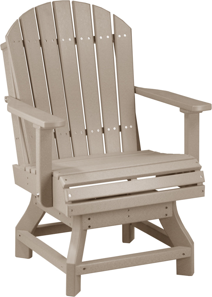 LuxCraft Adirondack Swivel Chair - Outdoor Dining Height Patio Furniture for Backyard, Garden & Poolside Relaxation