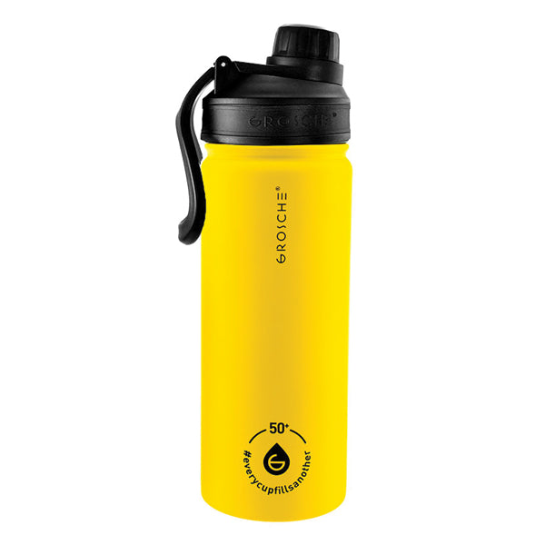 GROSCHE Chicago Stainless Steel Tea Infuser Tumbler - 20oz Insulated Travel Mug for Hot & Cold Beverages - Perfect for Office, Gym, and Outdoor Adventures