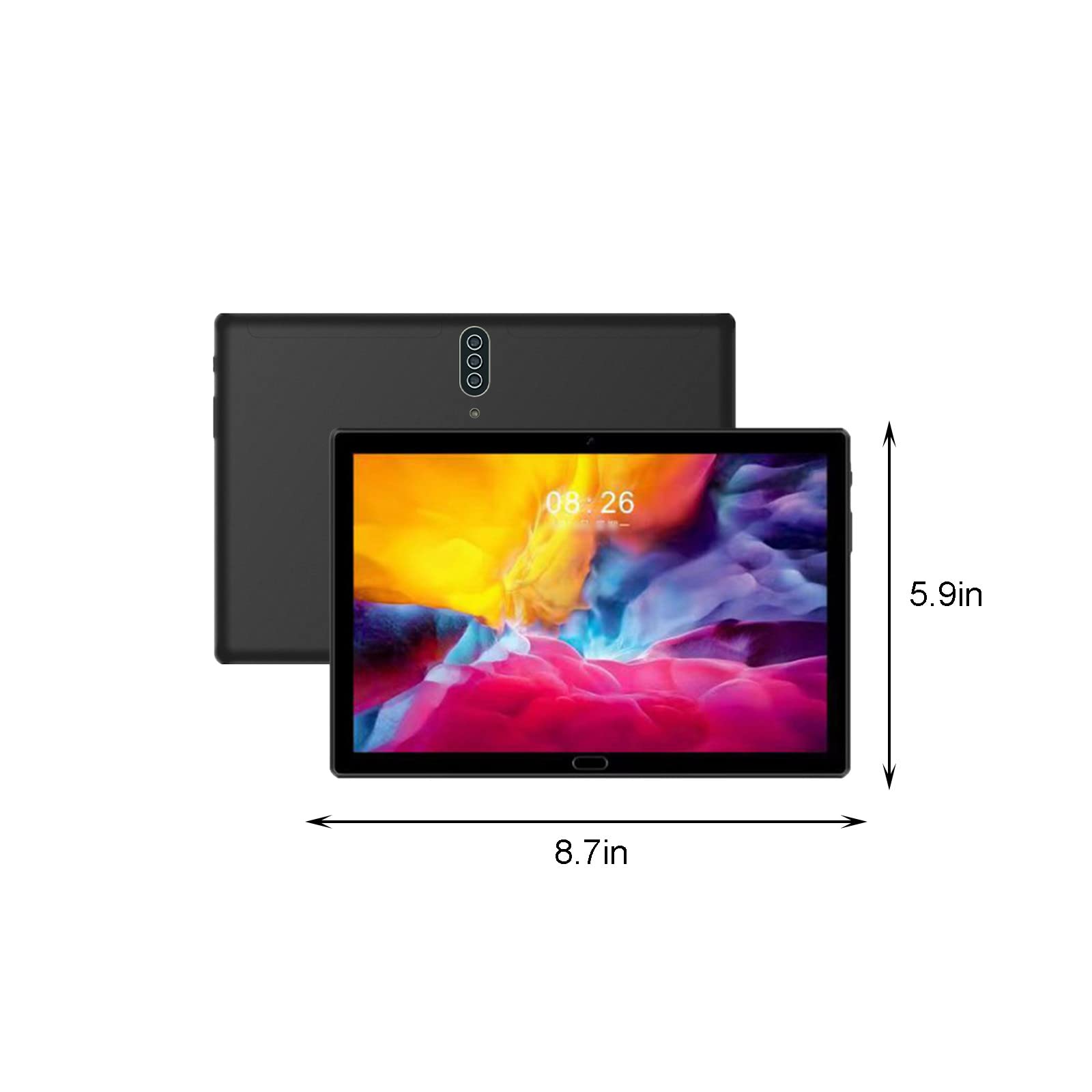 10.1 Inch HD Tablet with 8-Core Processor, IPS High-Definition Screen, WiFi & Bluetooth, Android OS, SIM Card Slot for Voice Calls - Perfect for Gaming, Streaming & Mobile Communication