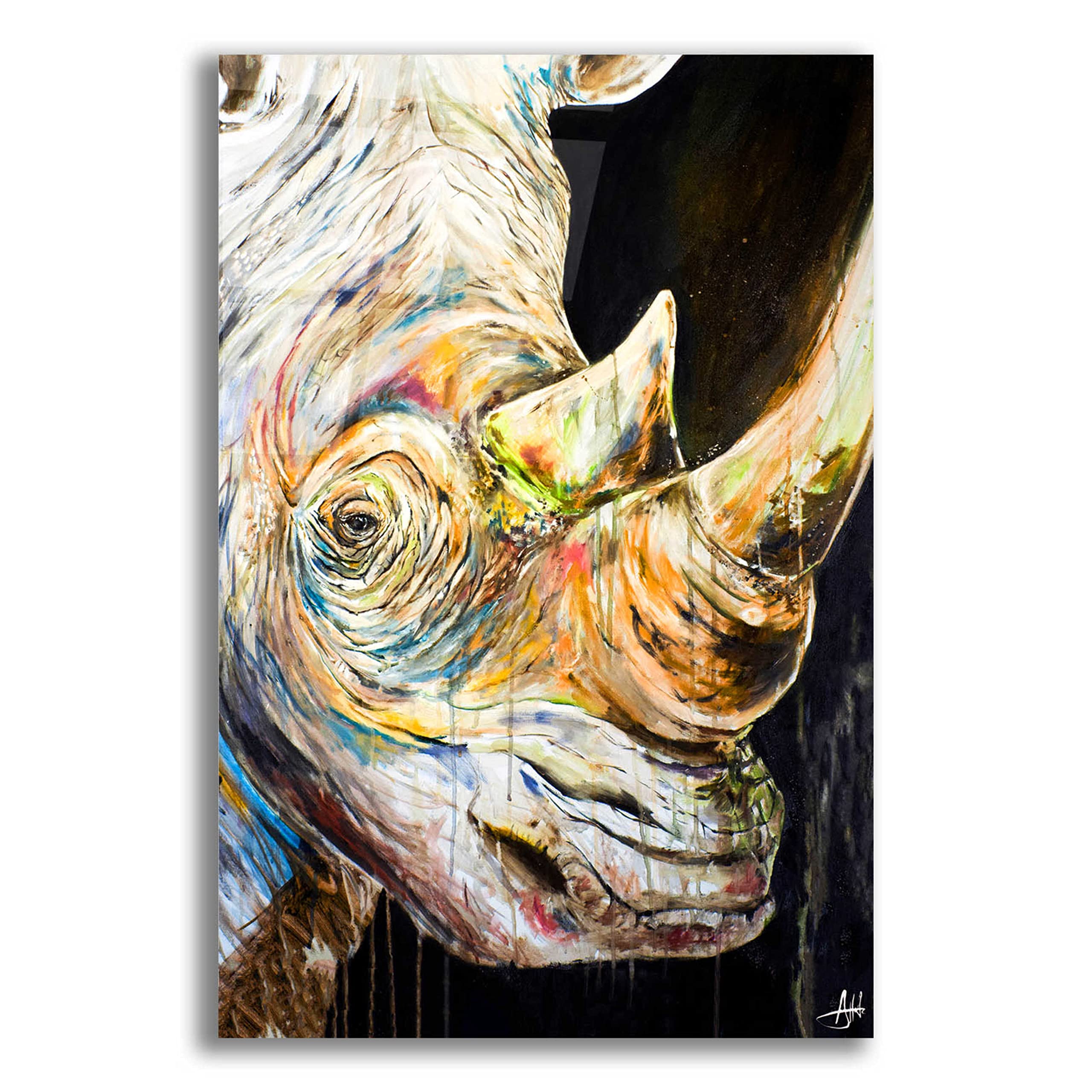 Epic 'Unicorn' Acrylic Glass Wall Art by Marc Allante - 16x24 Inch Modern Home Decor for Living Room, Bedroom & Office
