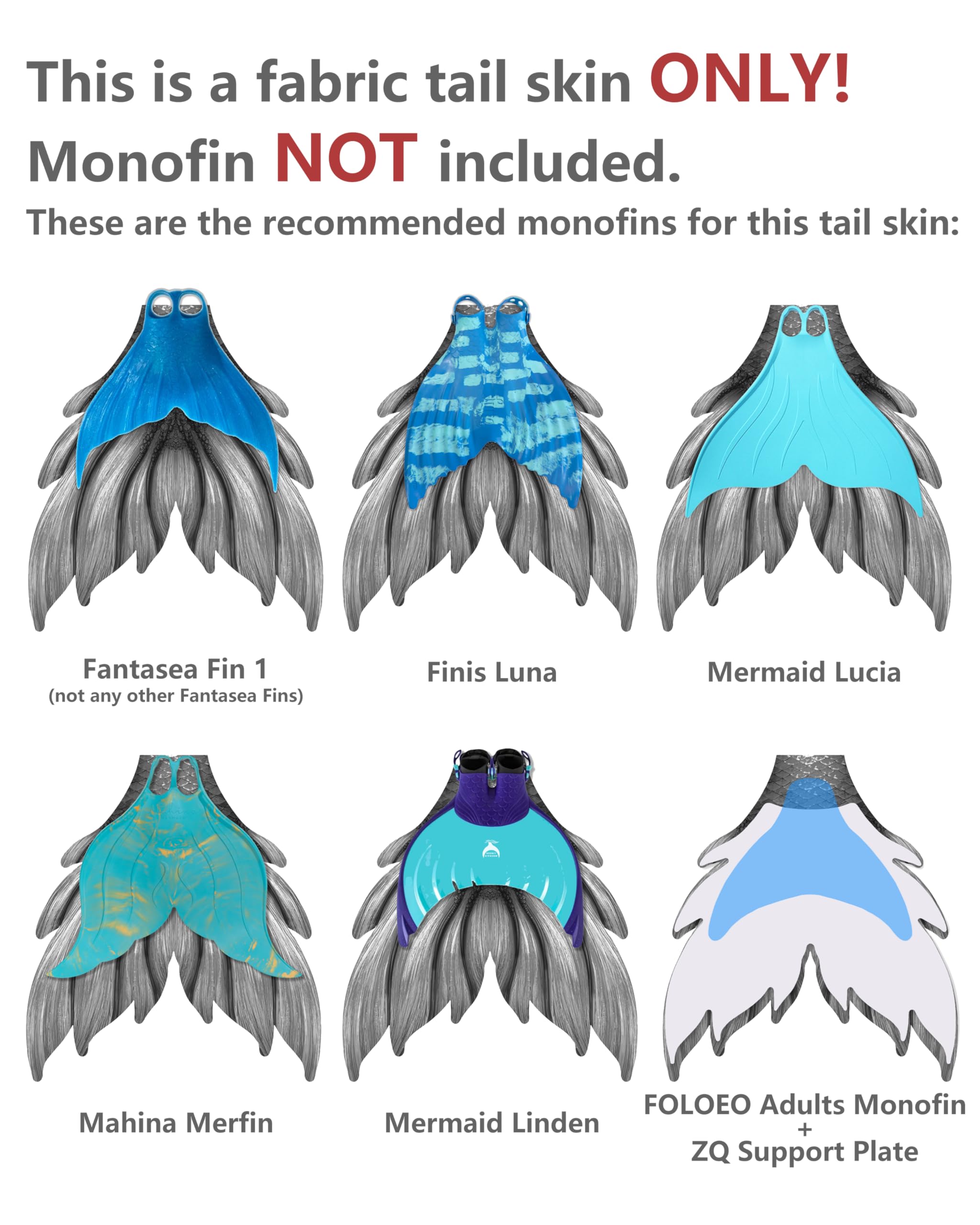 Mermaid Tail for Adults - No Monofin, Sublimation Printed Swim Tail for Women & Teens - Perfect for Pool Parties, Beach Vacations & Mermaid Photography
