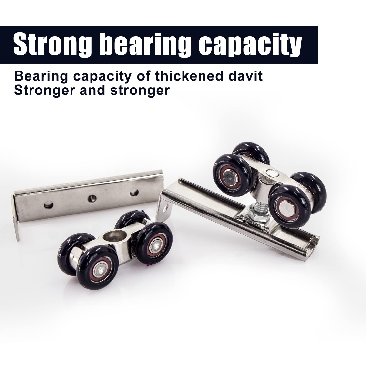 Sliding Door Roller Wheels - Aluminum Alloy Track Pulley for Interior, Passage, Wood & Glass Sliding Doors (2-Pack, Blue) - Smooth Gliding Solution for Closet Doors, Room Dividers & Patio Entries