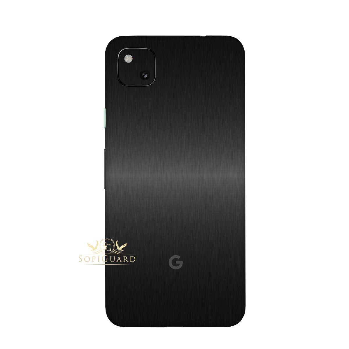 SopiGuard Pixel 4a Skin - 3M Brushed Black Full Body Wrap for Perfect Fit & Protection