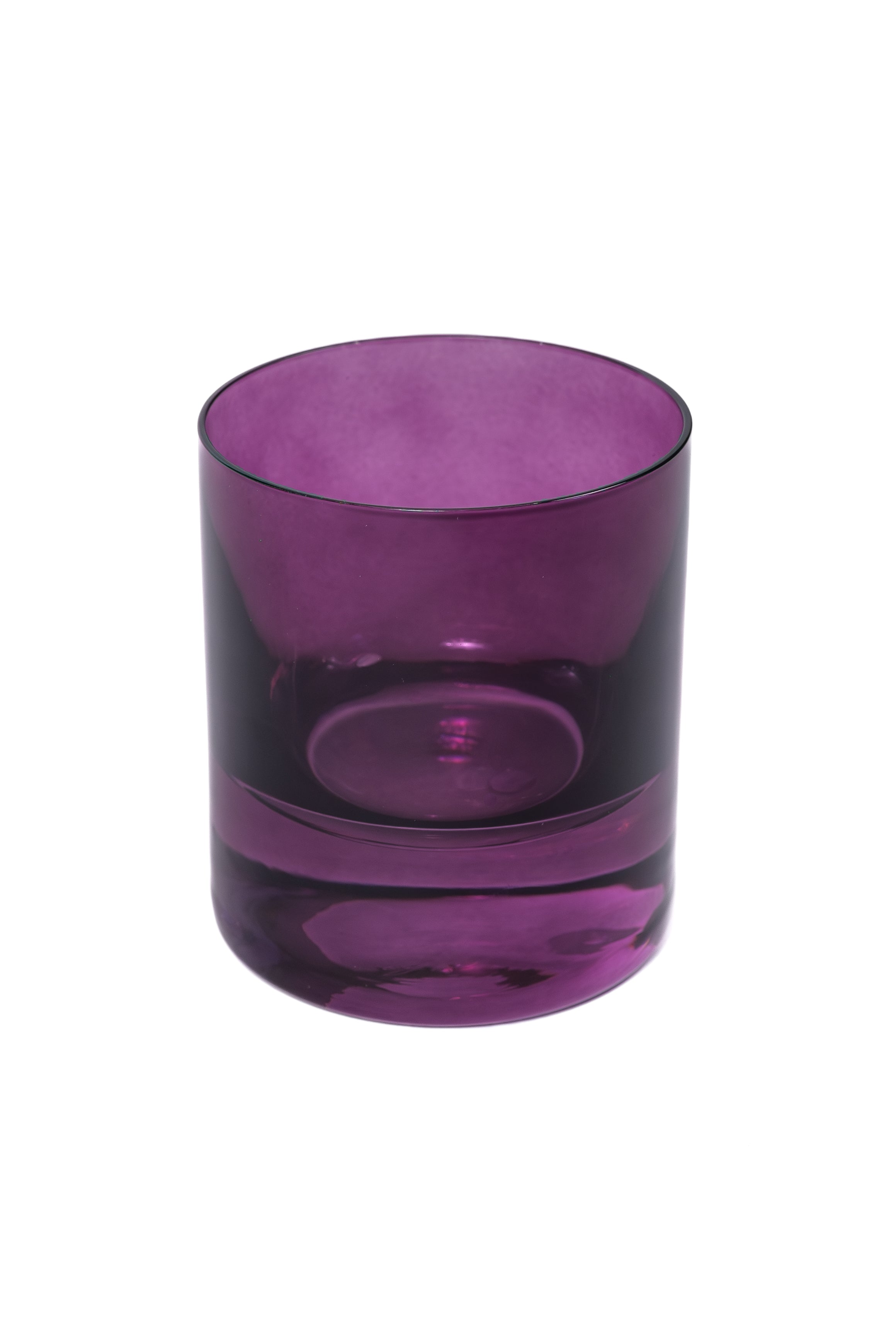 Estelle Colored Rocks Glass Set of 6 - Elegant Amethyst Tumbler Glasses for Whiskey, Cocktails & Iced Beverages - Perfect for Home Bars, Parties & Gifts