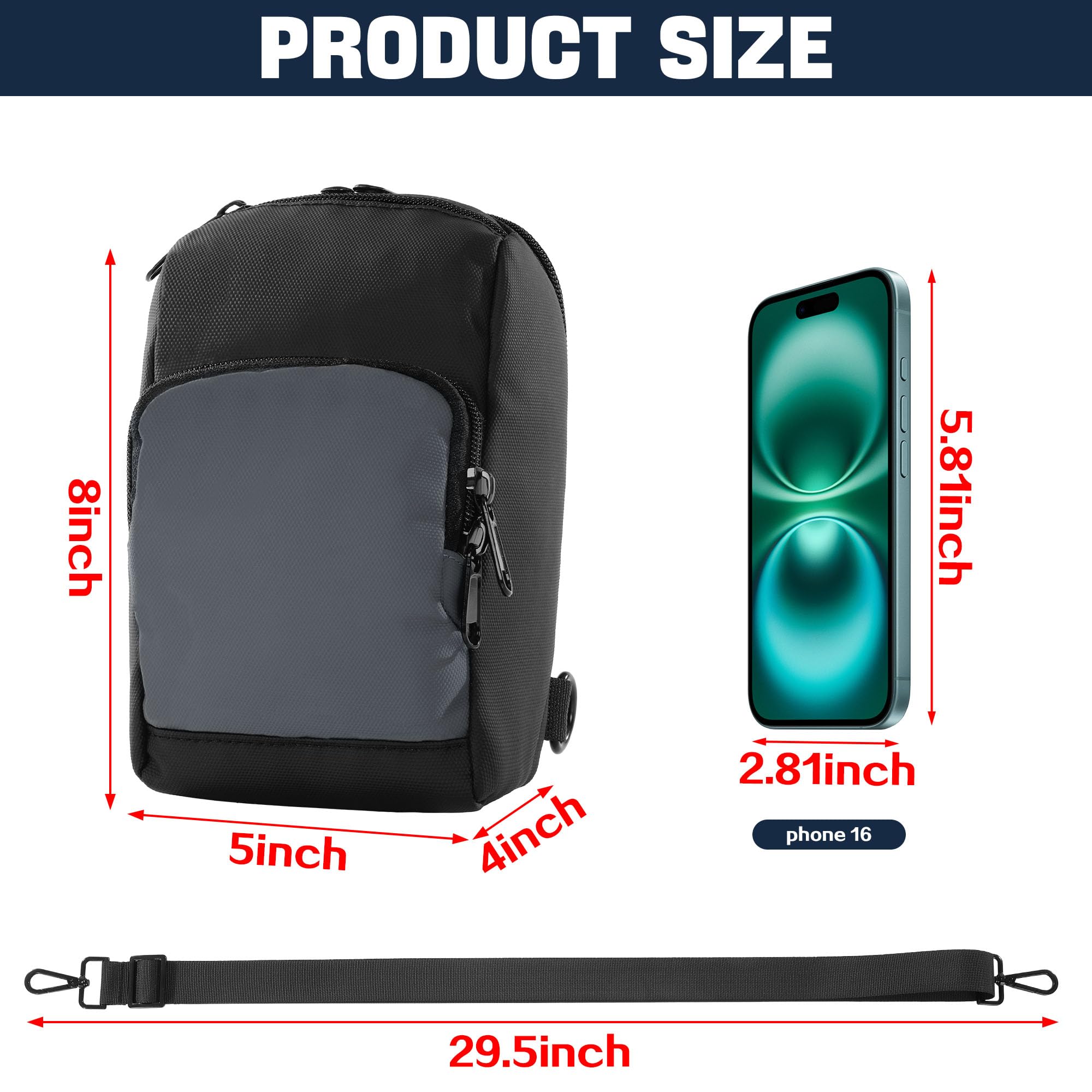 **MABOZOO Magnetic Gym Bag - Waterproof Crossbody Sling Bag with Multi-Pockets for Men & Women | Perfect for Gym, Travel, Work & Sports**