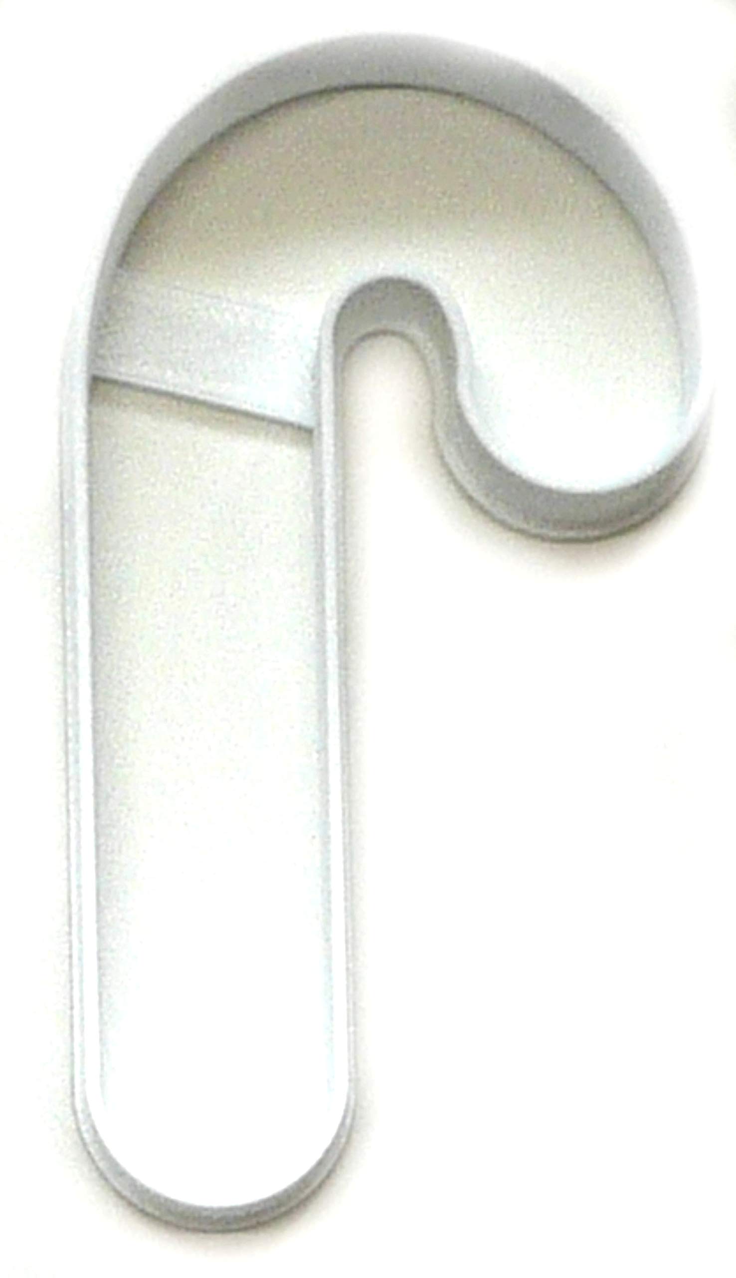 Christmas Cookie Cutter Set - Red and White Striped Candy Cane Shape Metal Baking Tool for Holiday Sugar Cookies, Gingerbread, DIY Desserts - USA Made PR2935