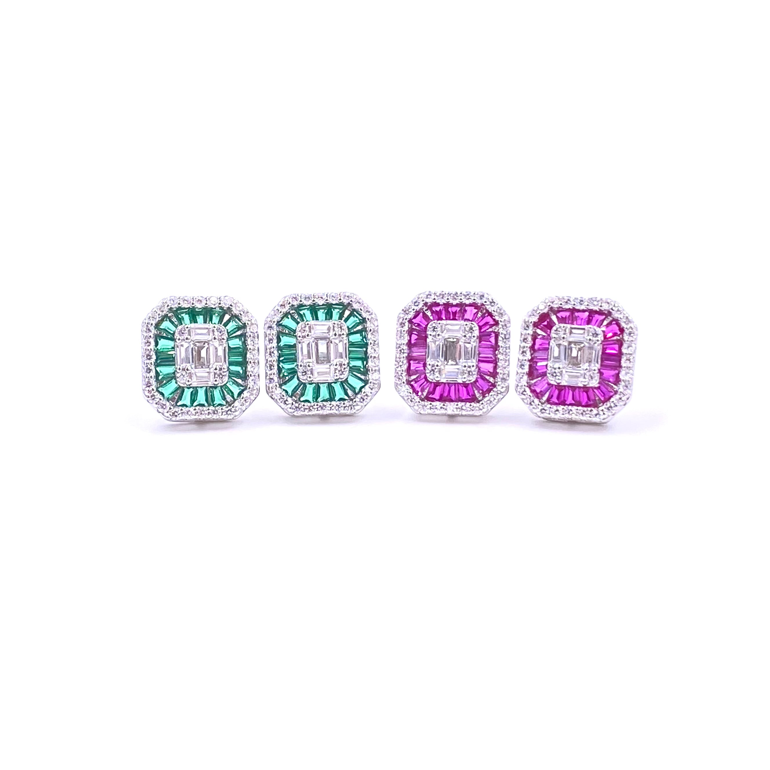 Ashley Gold Stainless Steel Sterling Silver CZ Halo Stud Earrings for Women - Perfect for Weddings, Parties & Everyday Wear