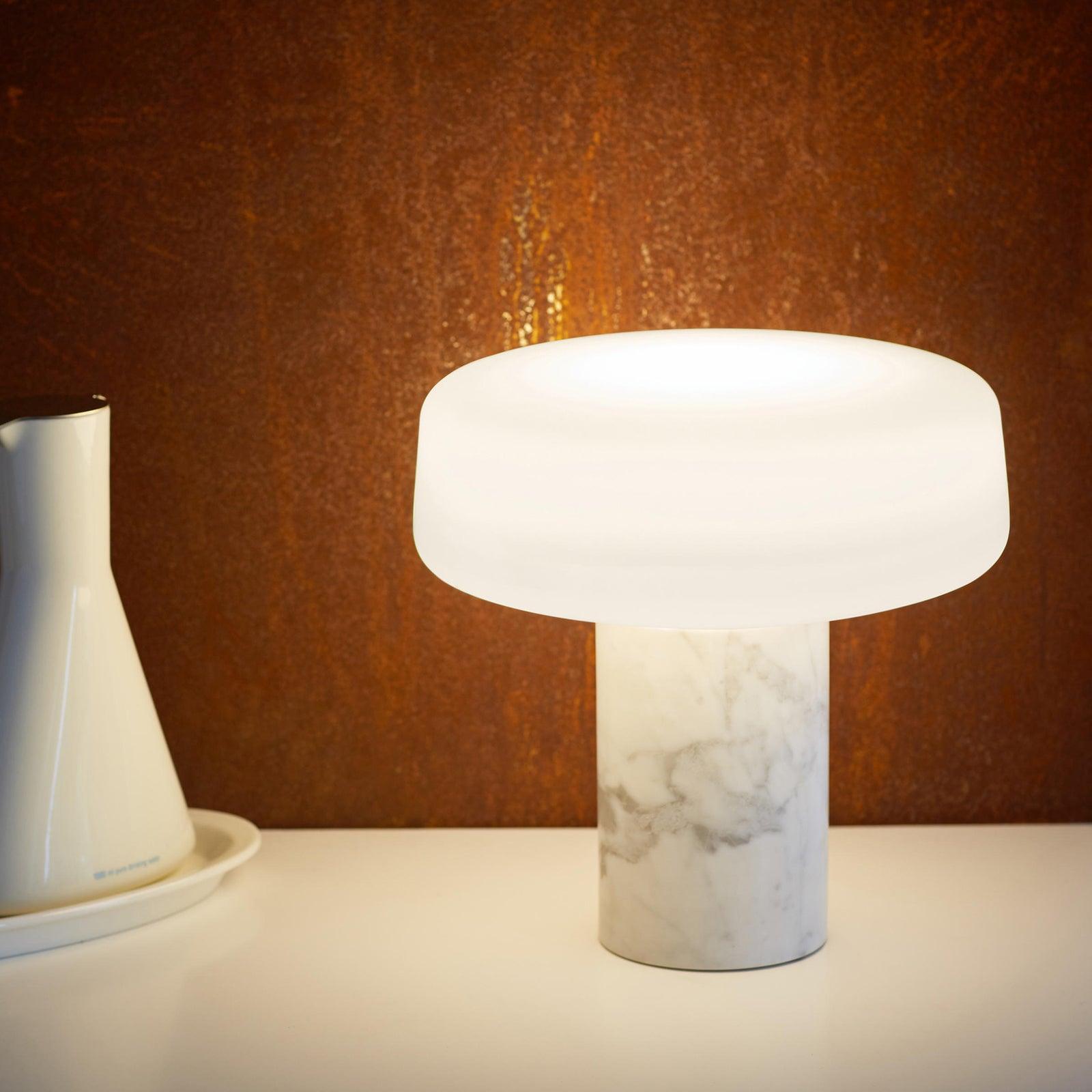 Modern Solid Wood Table Lamp - Warm White LED Light for Living Room, Bedroom, or Office Desk - Perfect for Reading, Working, and Creating Cozy Ambiance