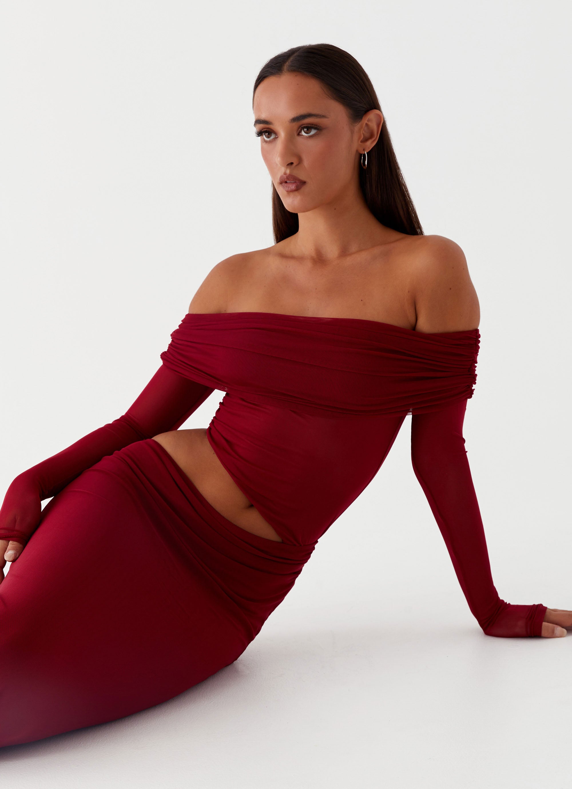 Emery Maxi Dress - Cherry Red Flowy Long Dress for Women | Perfect for Summer, Beach, and Casual Outings