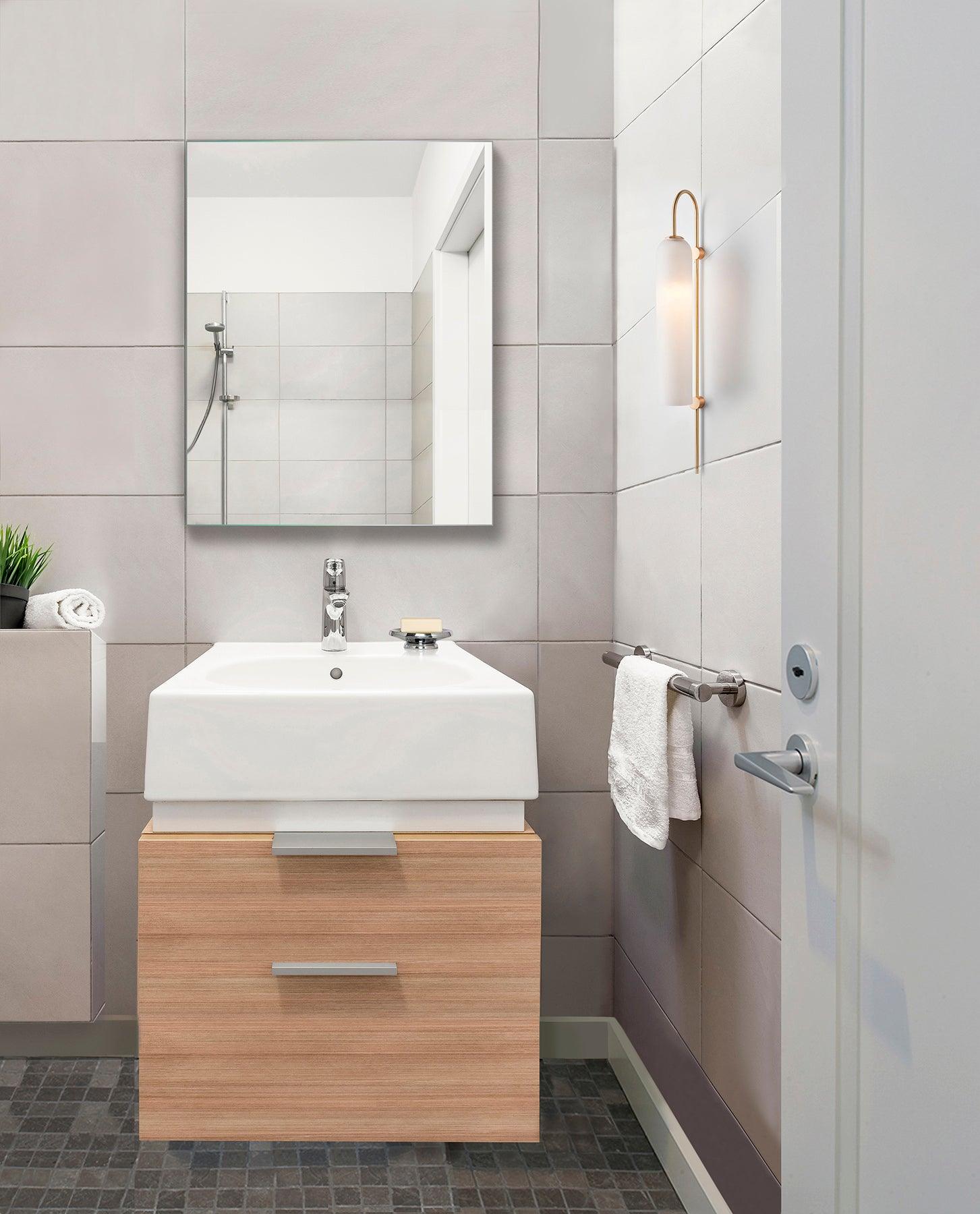 Krugg Plaza 24 x 30 Inch Bathroom Medicine Cabinet with Mirror - Perfect for Bathroom Storage, Vanity Organization & Small Space Saving