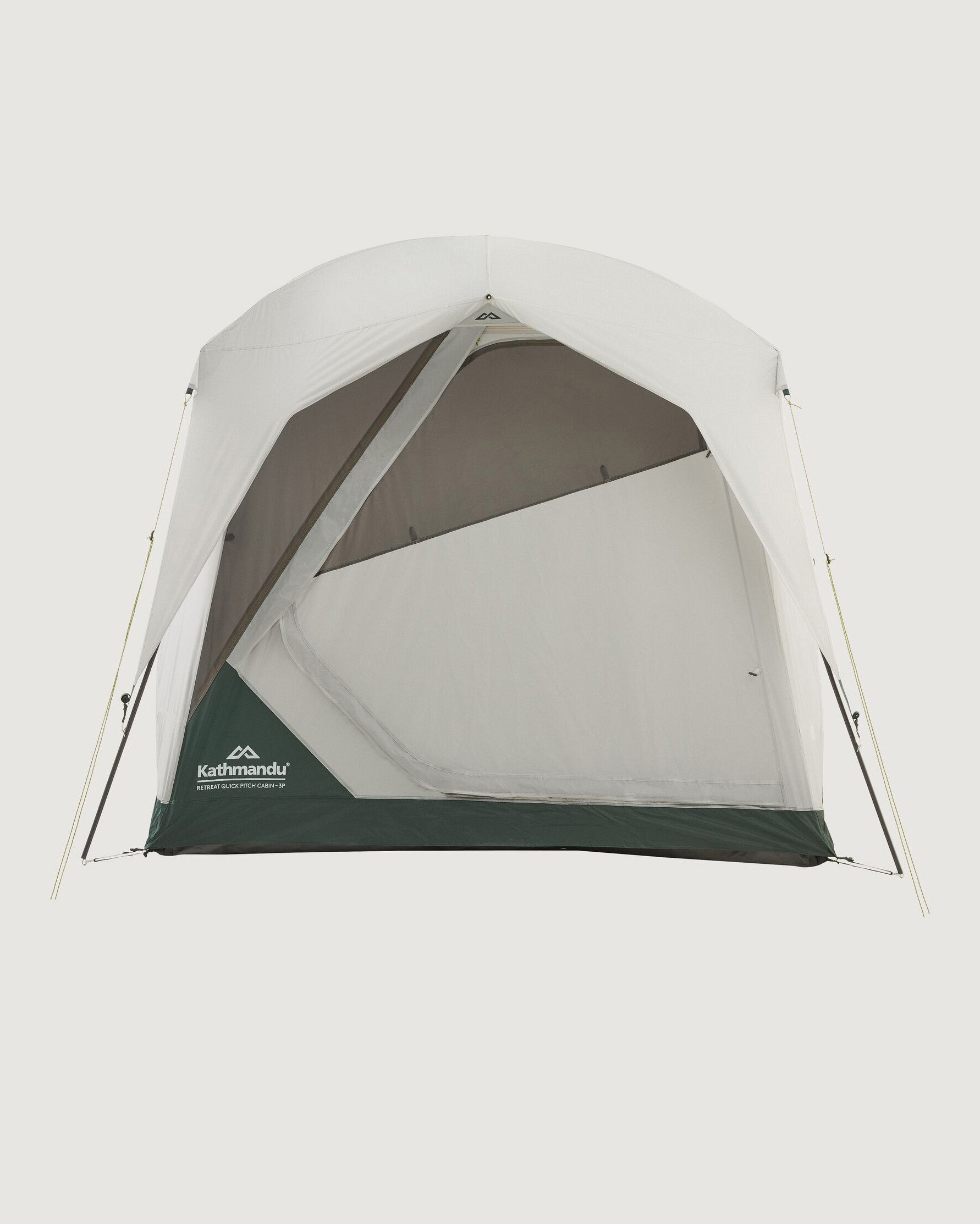 Retreat Quick Pitch 2-3 Person Cabin Tent - Silver Grey/Dark Spruce - Lightweight Camping Tent for Backpacking & Family Outdoor Adventures