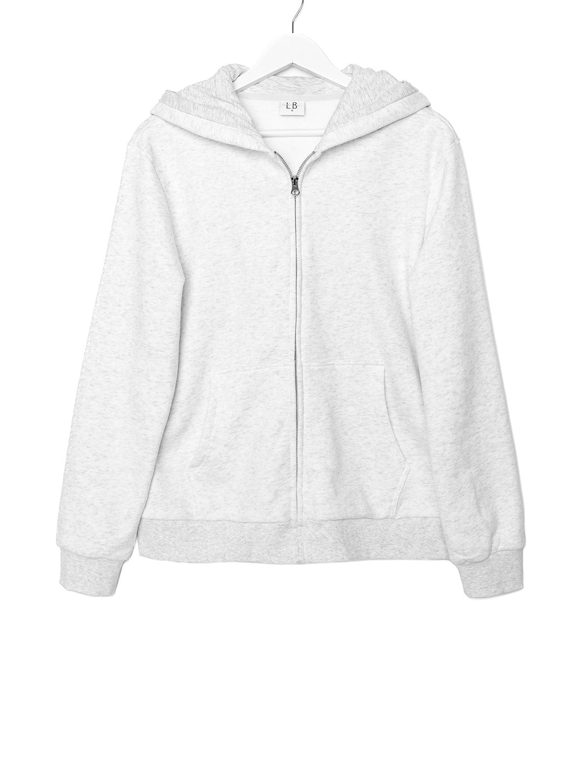 Men's Classic Zip-Up Hoodie - Light Heather Grey | Comfortable & Stylish Pullover for Casual Wear, Gym, and Outdoor Activities