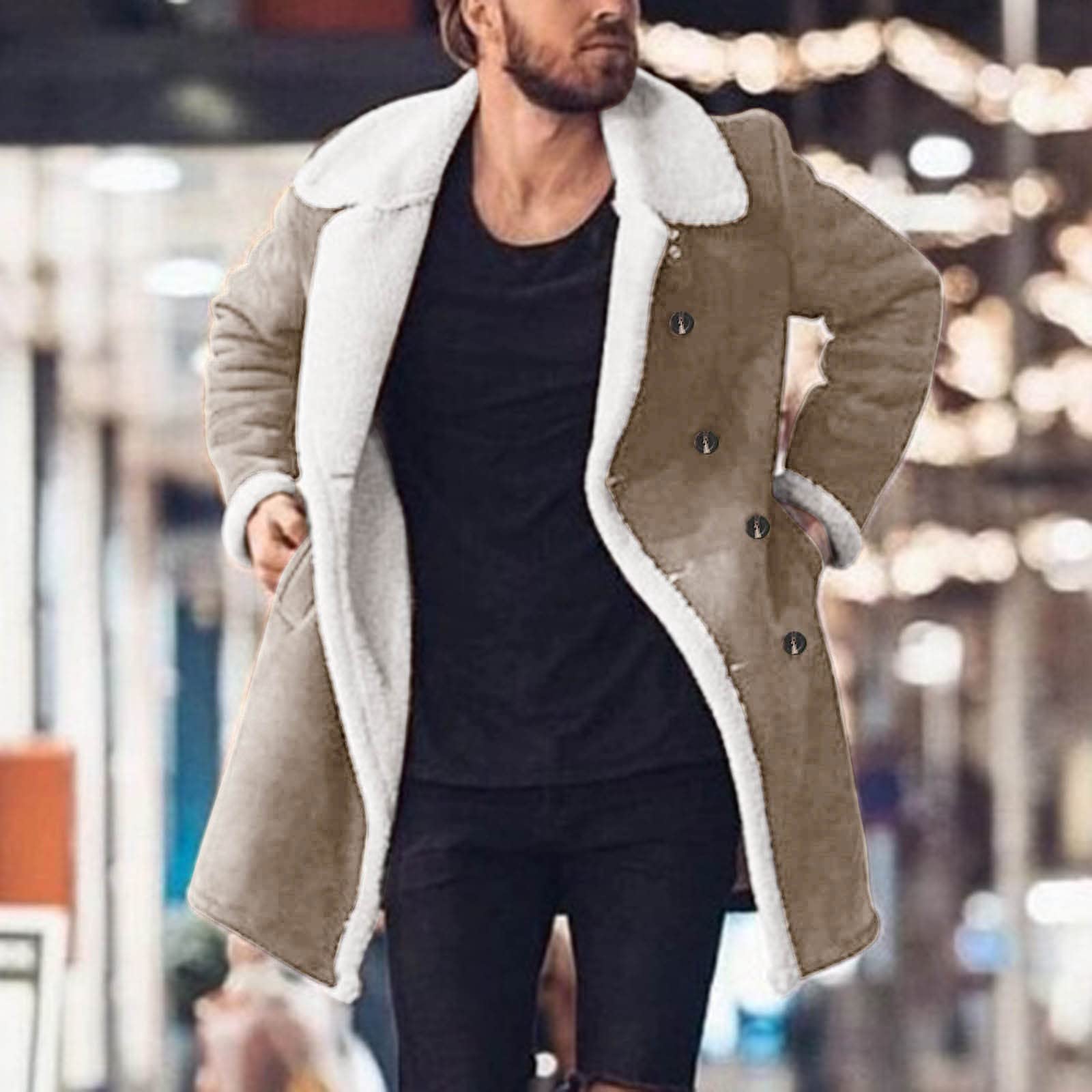 Men's Winter Jacket - Warm Hooded Parka Coat for Business & Outdoor Activities | IQYU Fleece-Lined Mountain Jacket for Hiking, Travel & Cold Weather