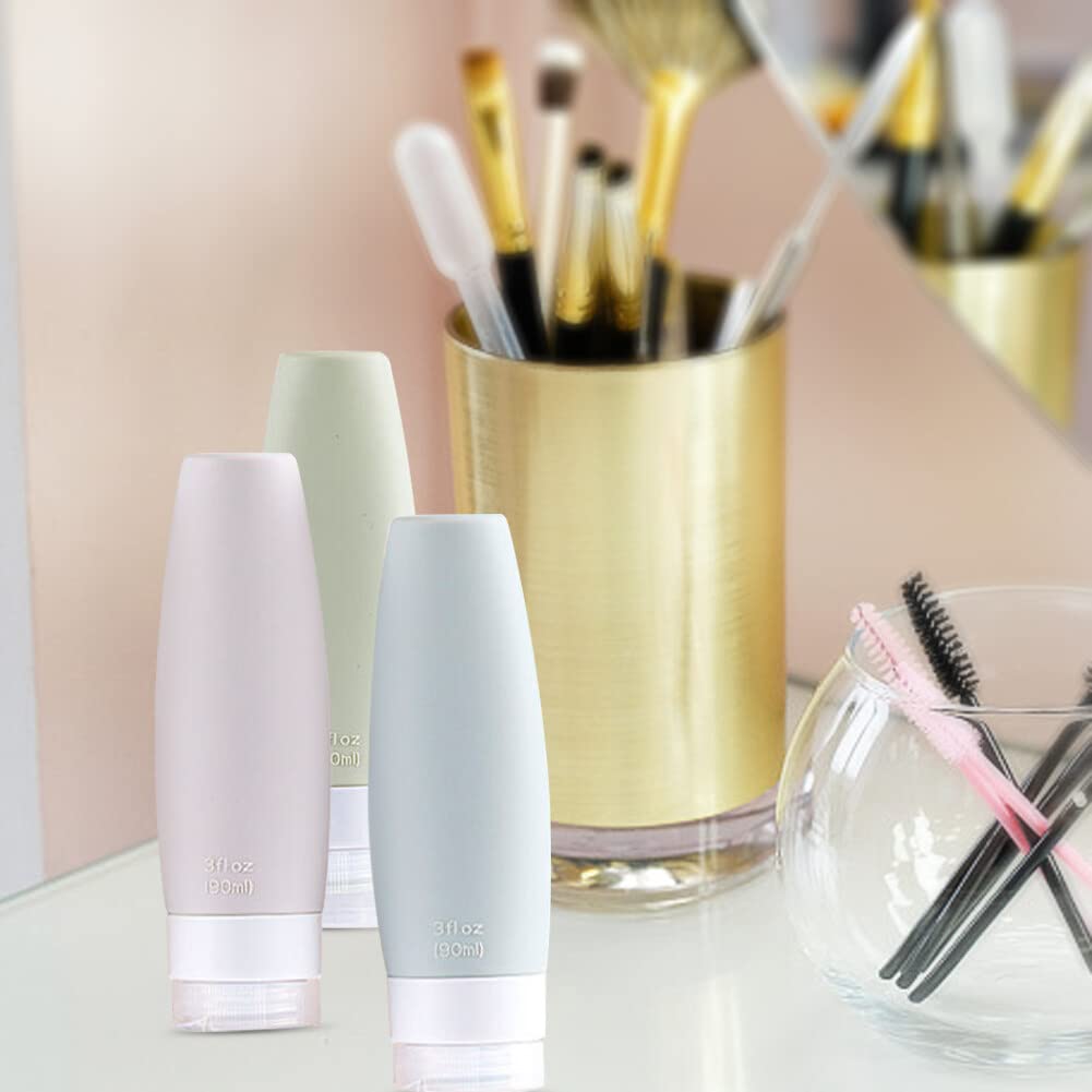 30ml Silicone Travel Bottles Set - 5 Piece Leak-Proof Refillable Toiletry Containers for Shampoo, Conditioner & Body Care | TSA Approved Cosmetic Travel Kit for Airplane, Gym & Vacation Essentials