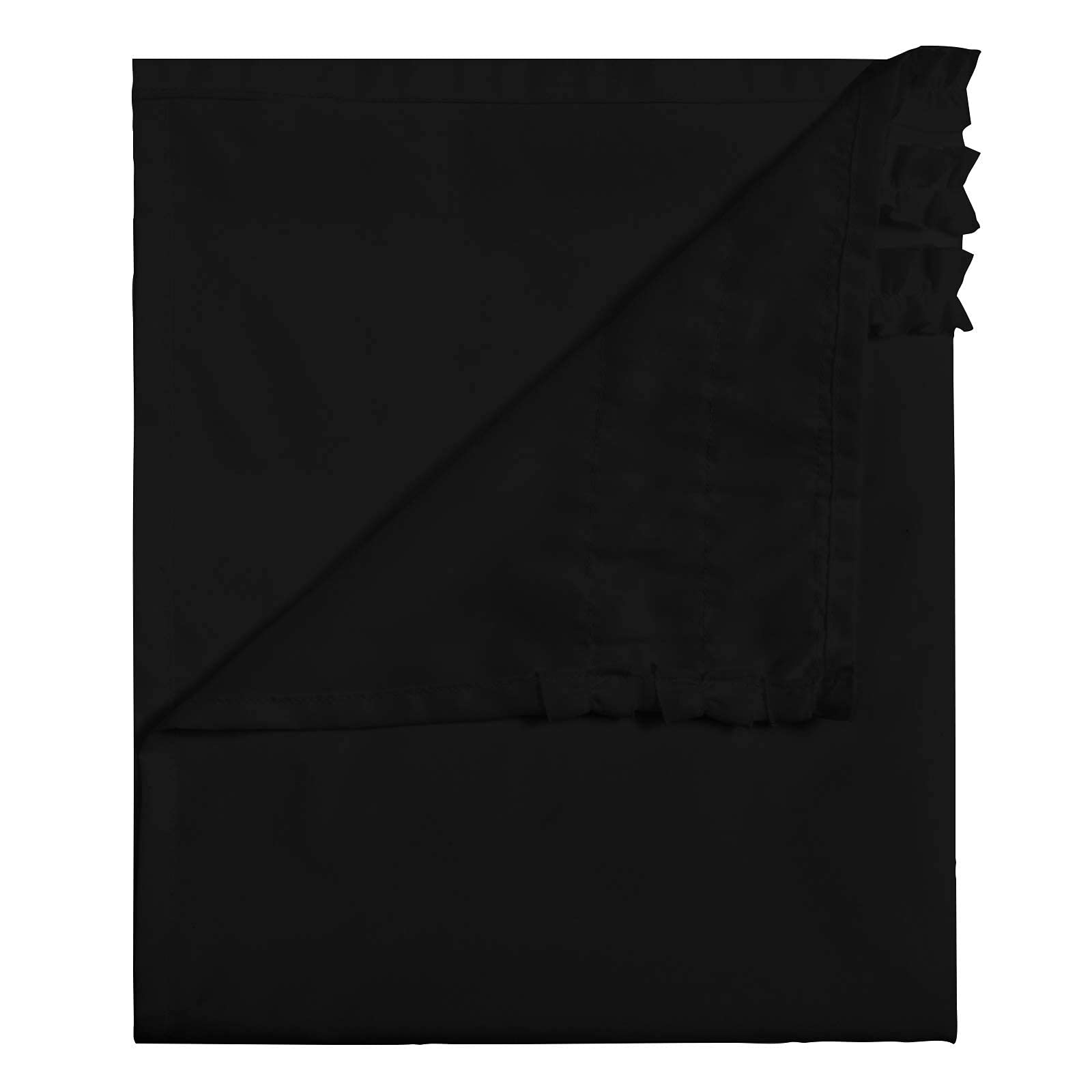 4 Piece 3 Line Ruffled Bed Sheet Set - 100% Egyptian Cotton 1000 Thread Count Queen Size (1 Fitted Sheet, 1 Flat Sheet, 2 Pillowcases) with 24