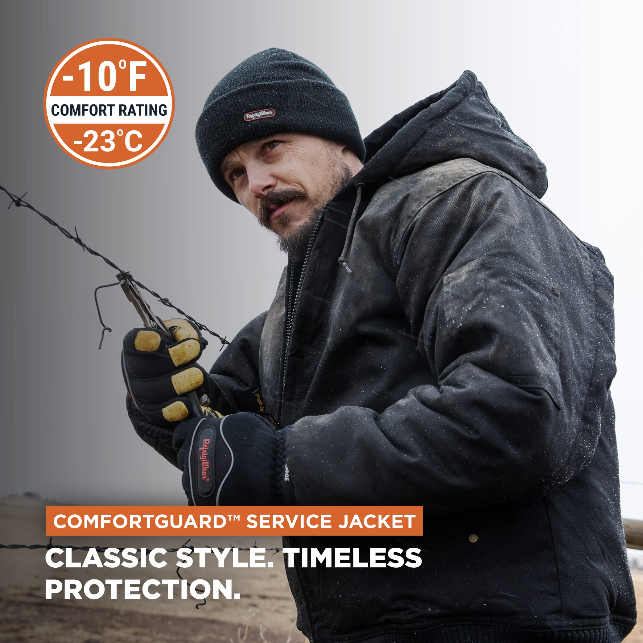 RefrigiWear ComfortGuard Insulated Work Jacket - Water-Resistant Winter Coat for Men & Women - Heavy Duty Cold Weather Gear for Construction, Hunting & Outdoor Work