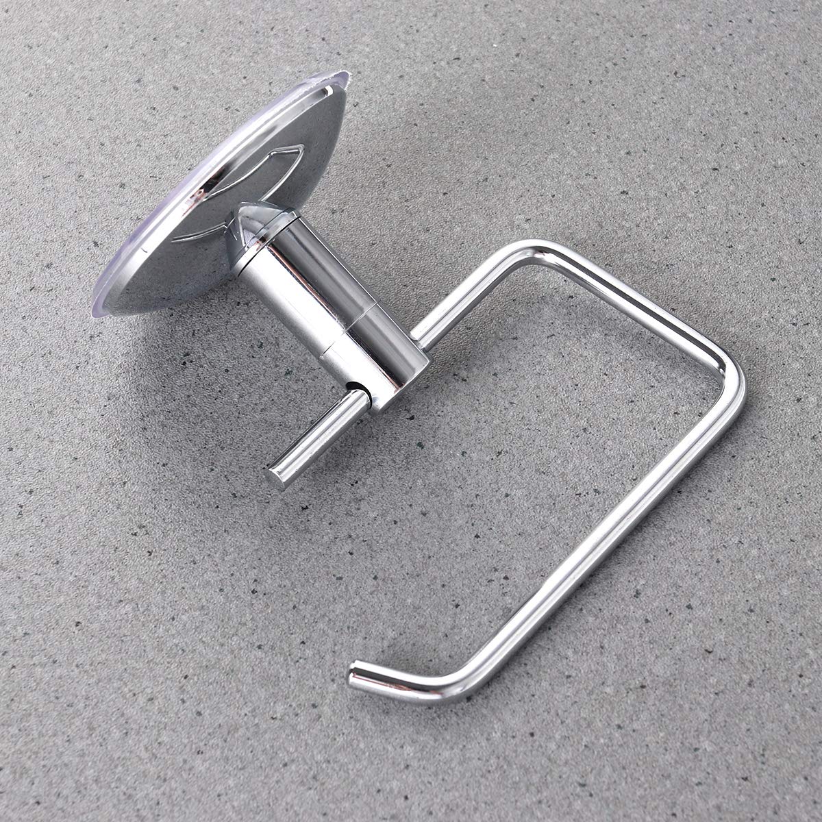 UKCOCO Stainless Steel Suction Cup Toilet Paper Holder - Wall Mounted Bathroom Tissue Roll Dispenser with Double Sided Adhesive Tape - Perfect for Home, Office, Hotel & RV Use