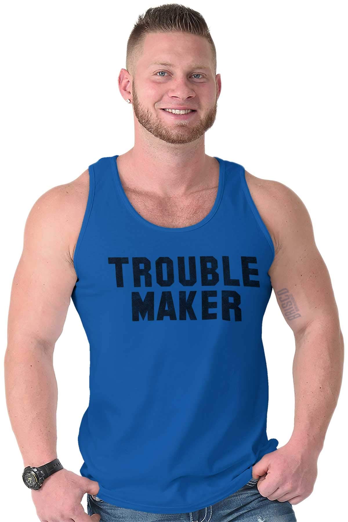 Rebel College Party Tank Top for Men & Women - Trendy Trouble Maker Graphic Tee for Casual Wear, Night Out & Campus Events